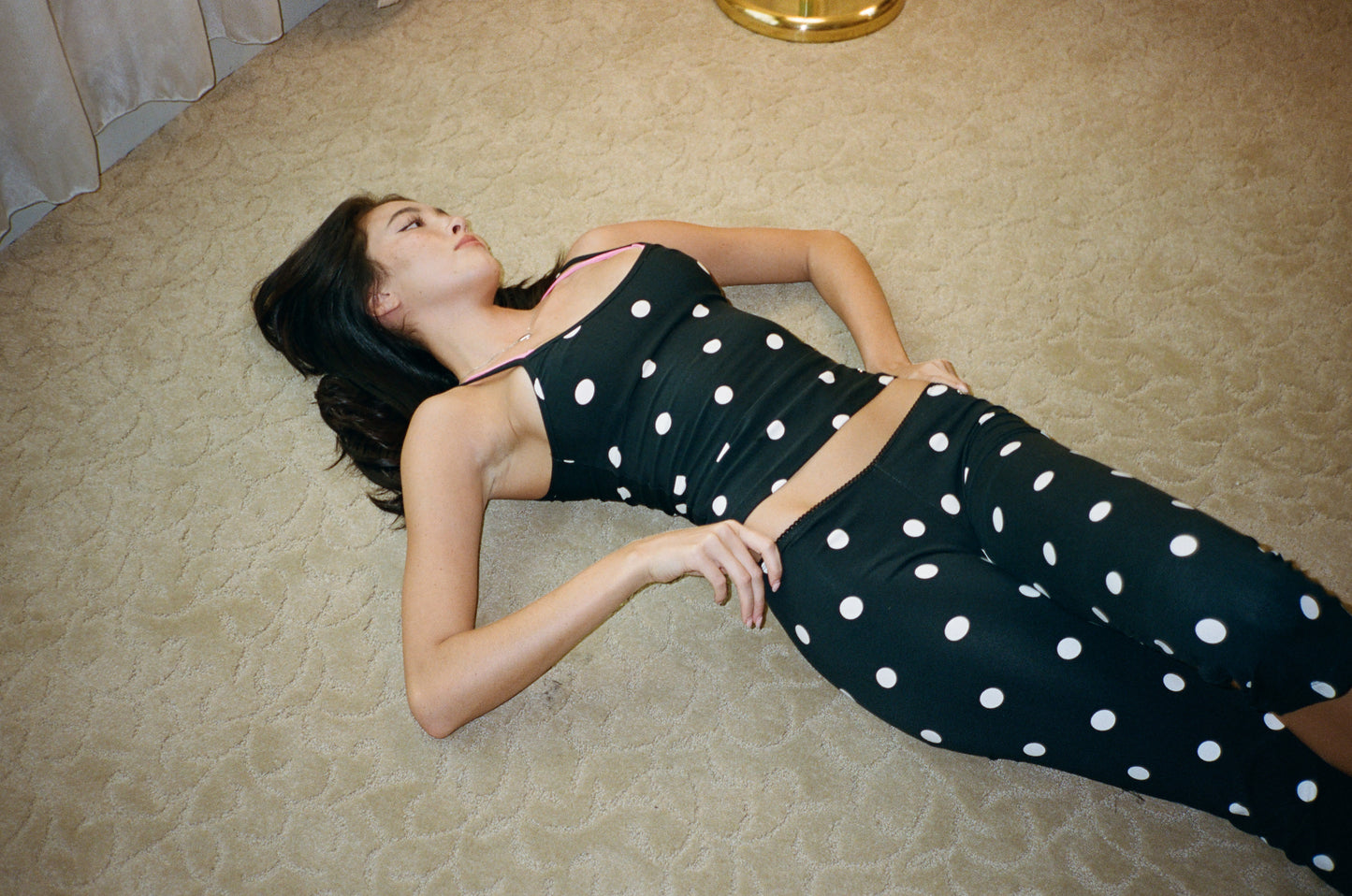 Spotty Capri pants in Black Polka dot