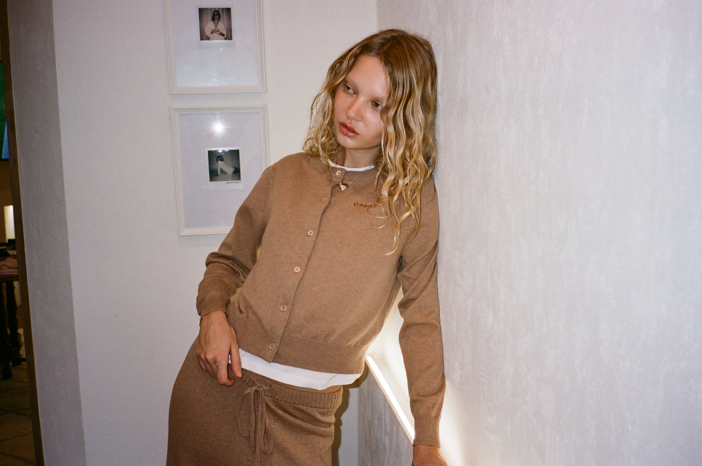 classic cotton cardigan - cinnamon