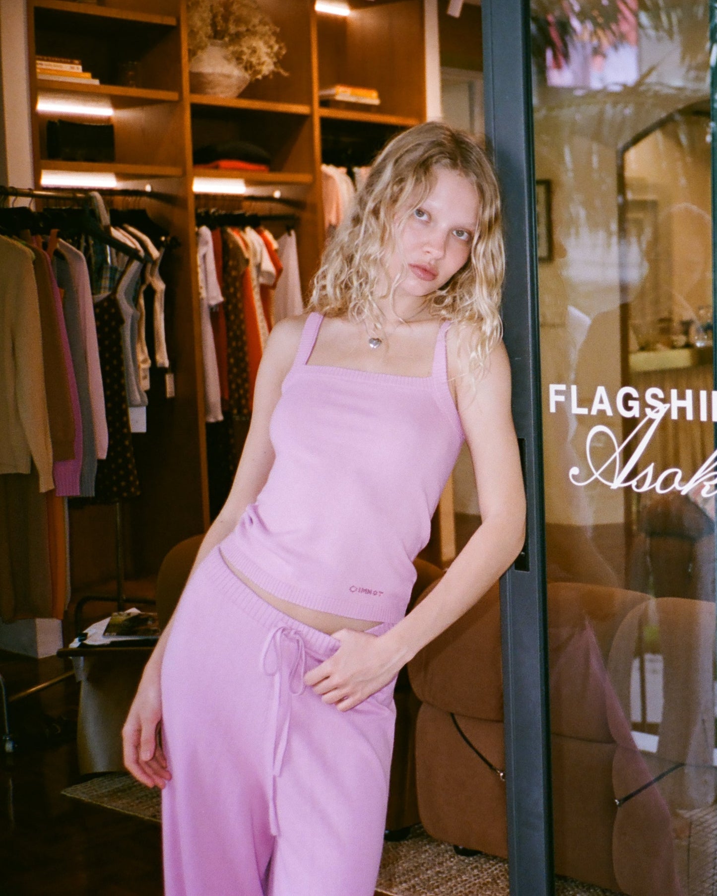 KNIT CLASSIC CAMI TOP - BRUSH PETAL