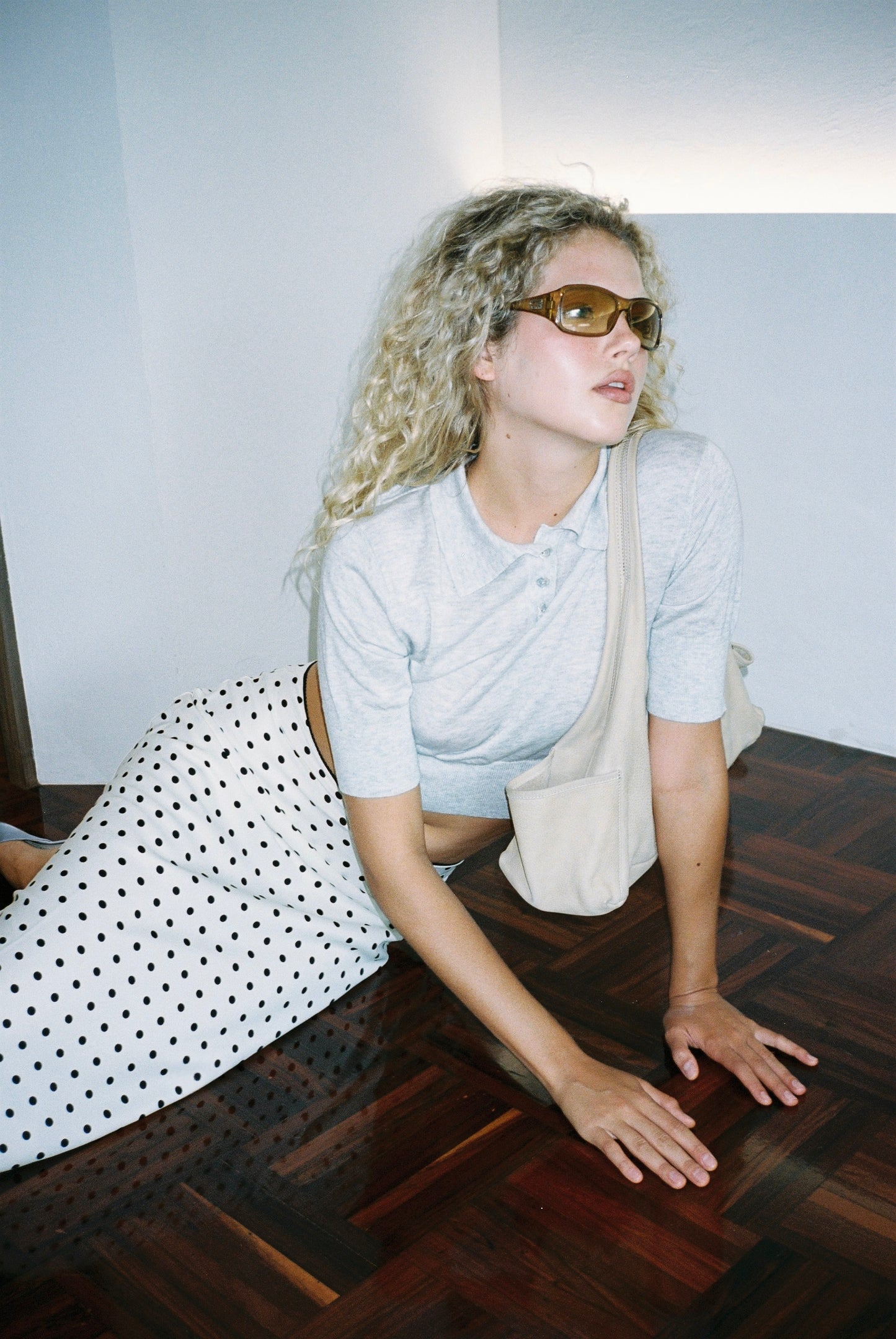 Sweet skirt midi length - polka dot in cream (pre-order 25 days)