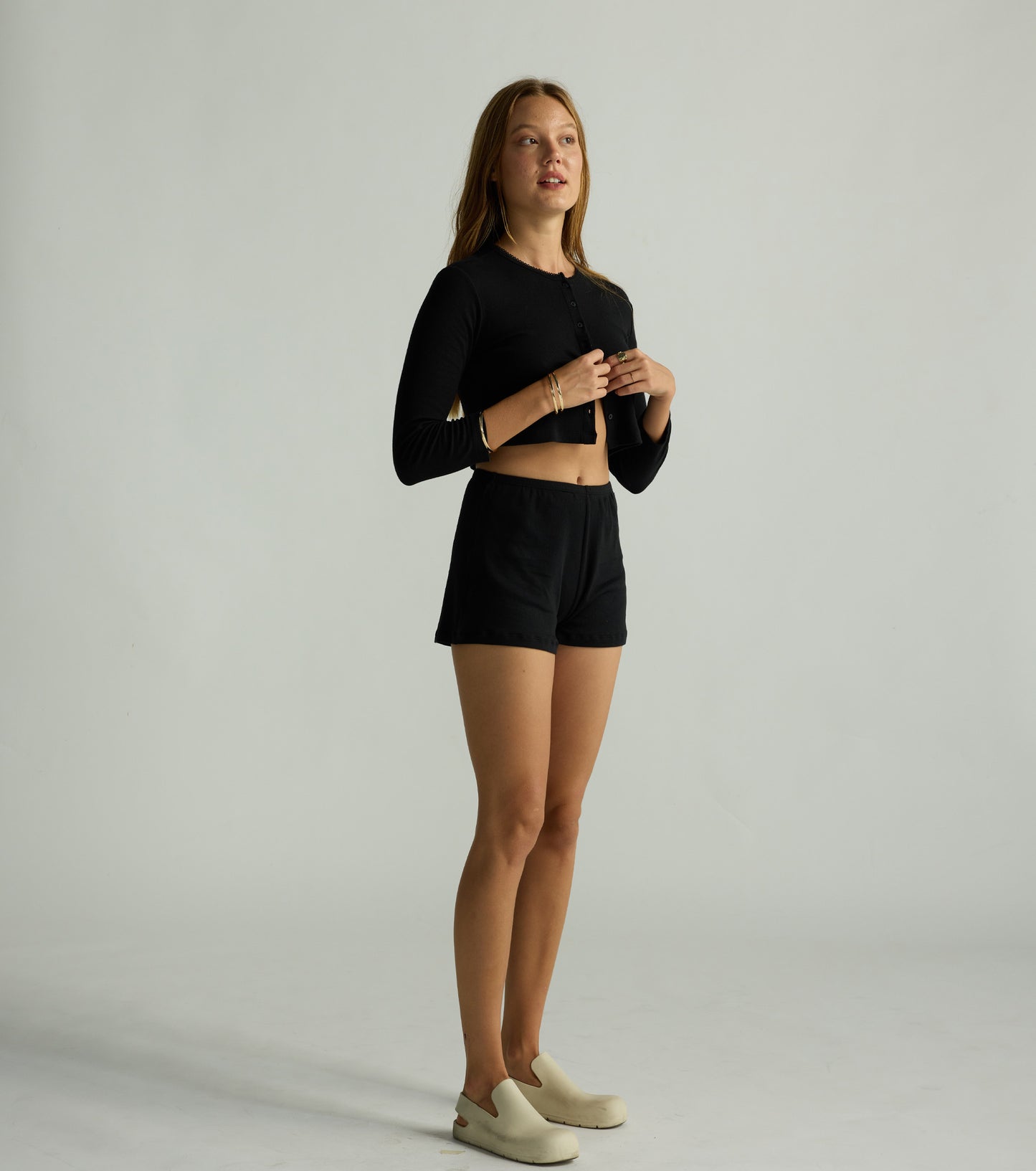 Cardi crop top - Black