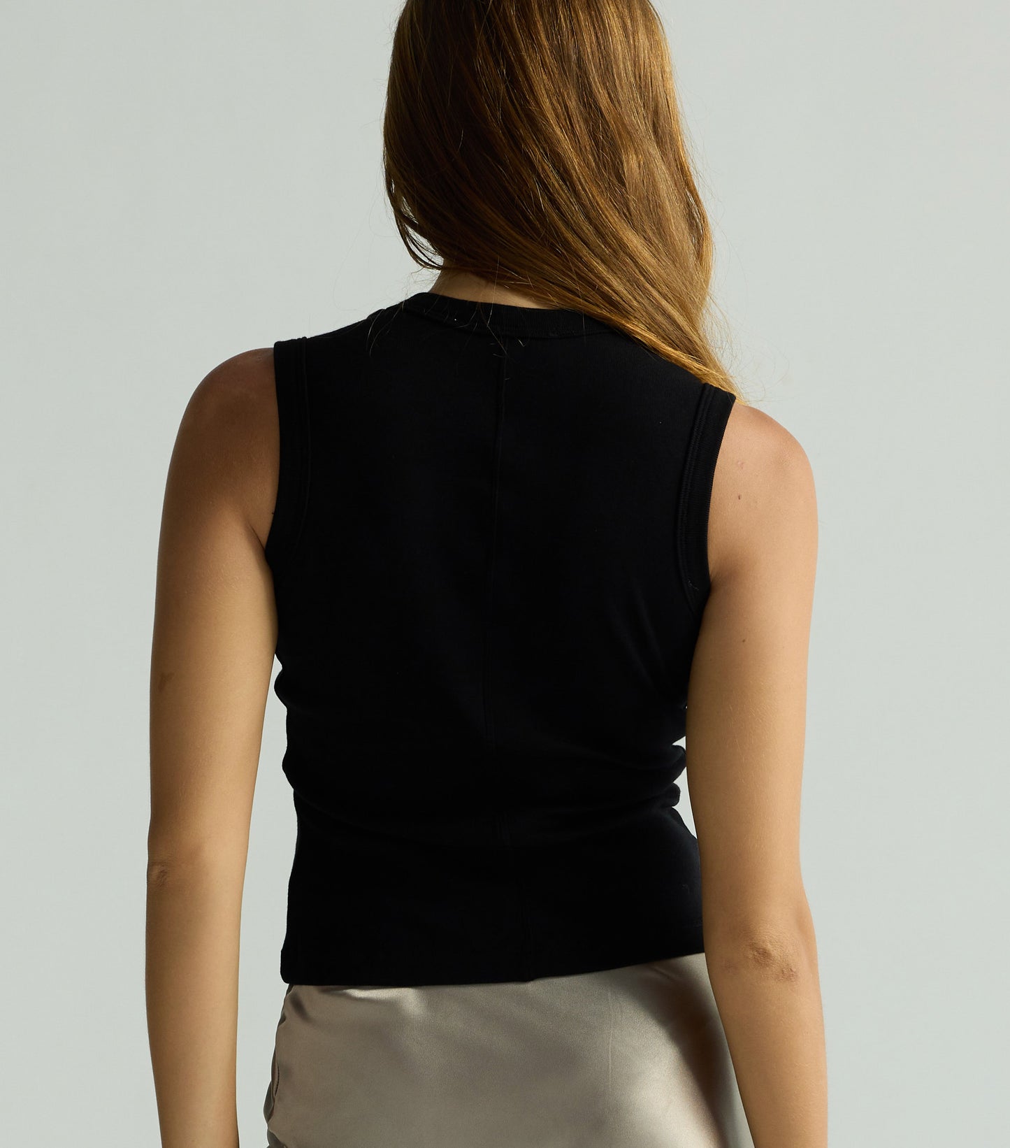 Sleeveless classic tee - Black