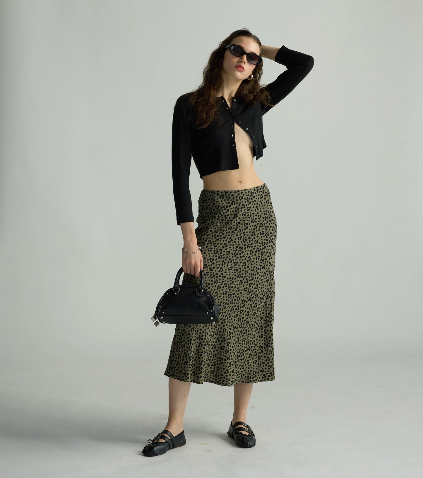 Cardi crop top - Black
