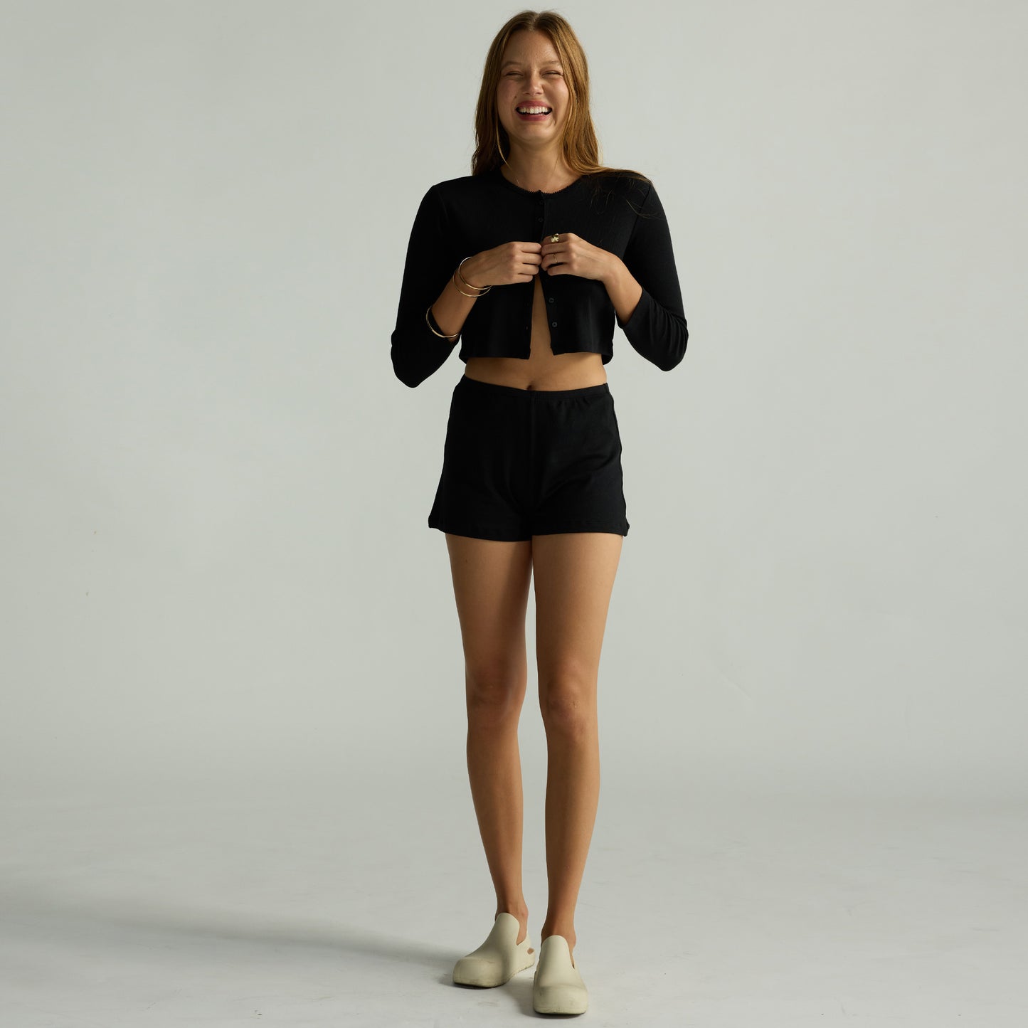 Cardi crop top - Black