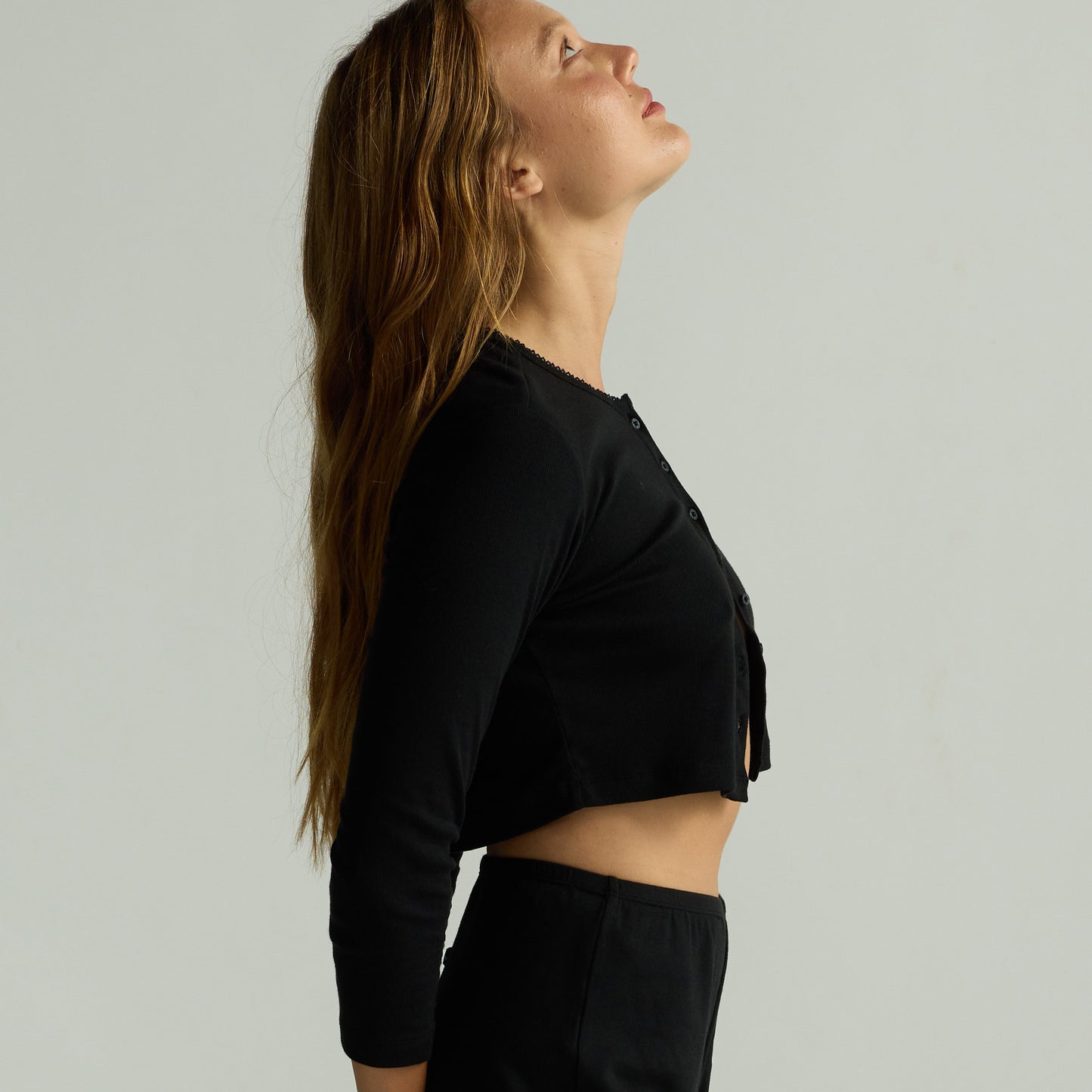 Cardi crop top - Black