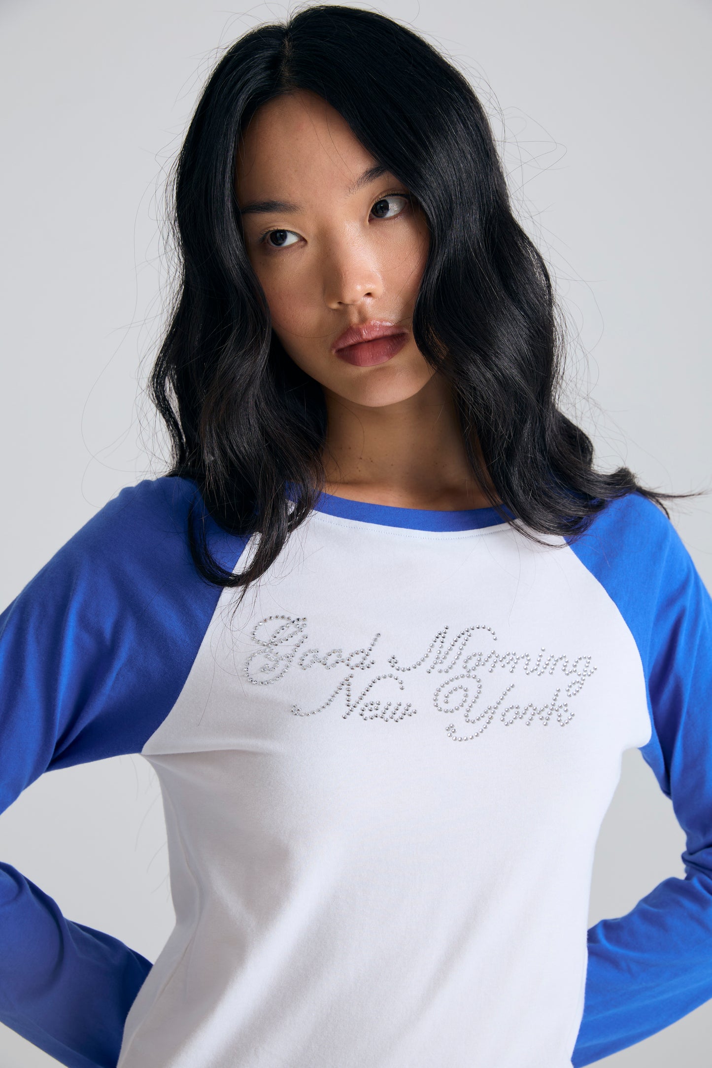 basic raglan long-sleeve tee - good morning new york