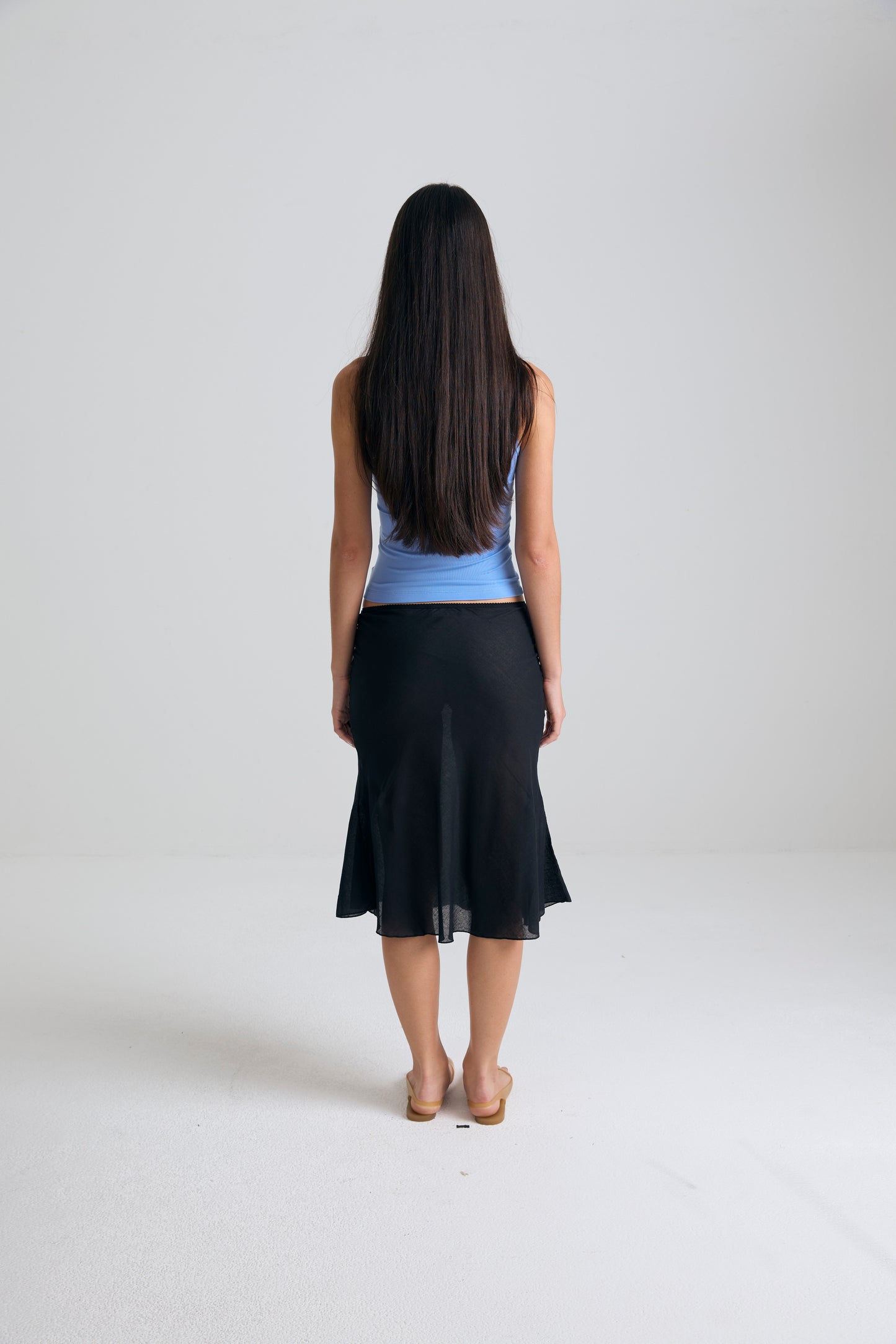 breeze cotton skirt - charcoal