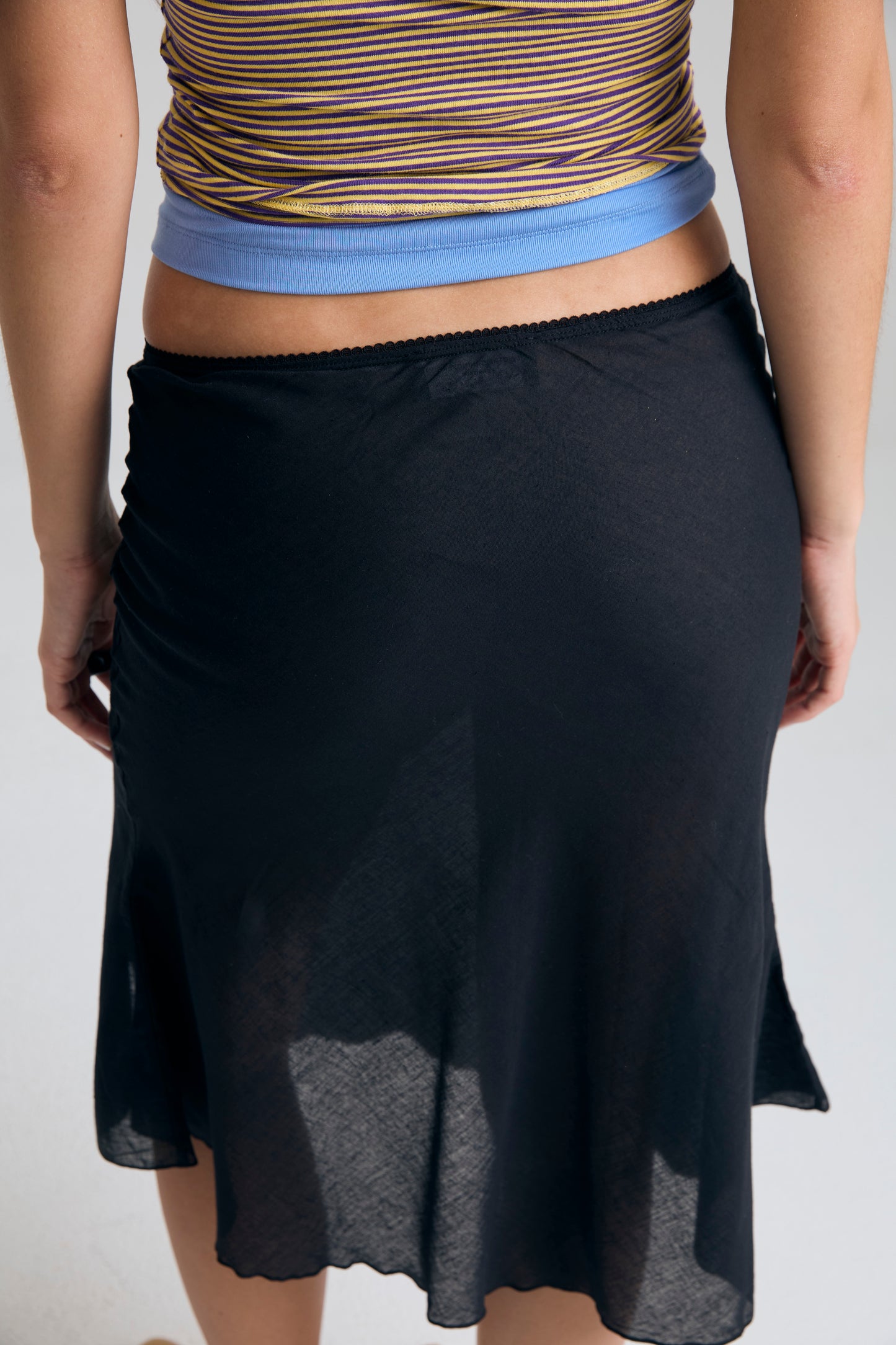 breeze cotton skirt - charcoal