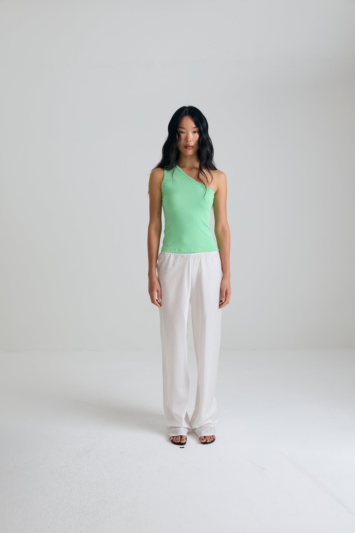 70s one shoulder top - Mint