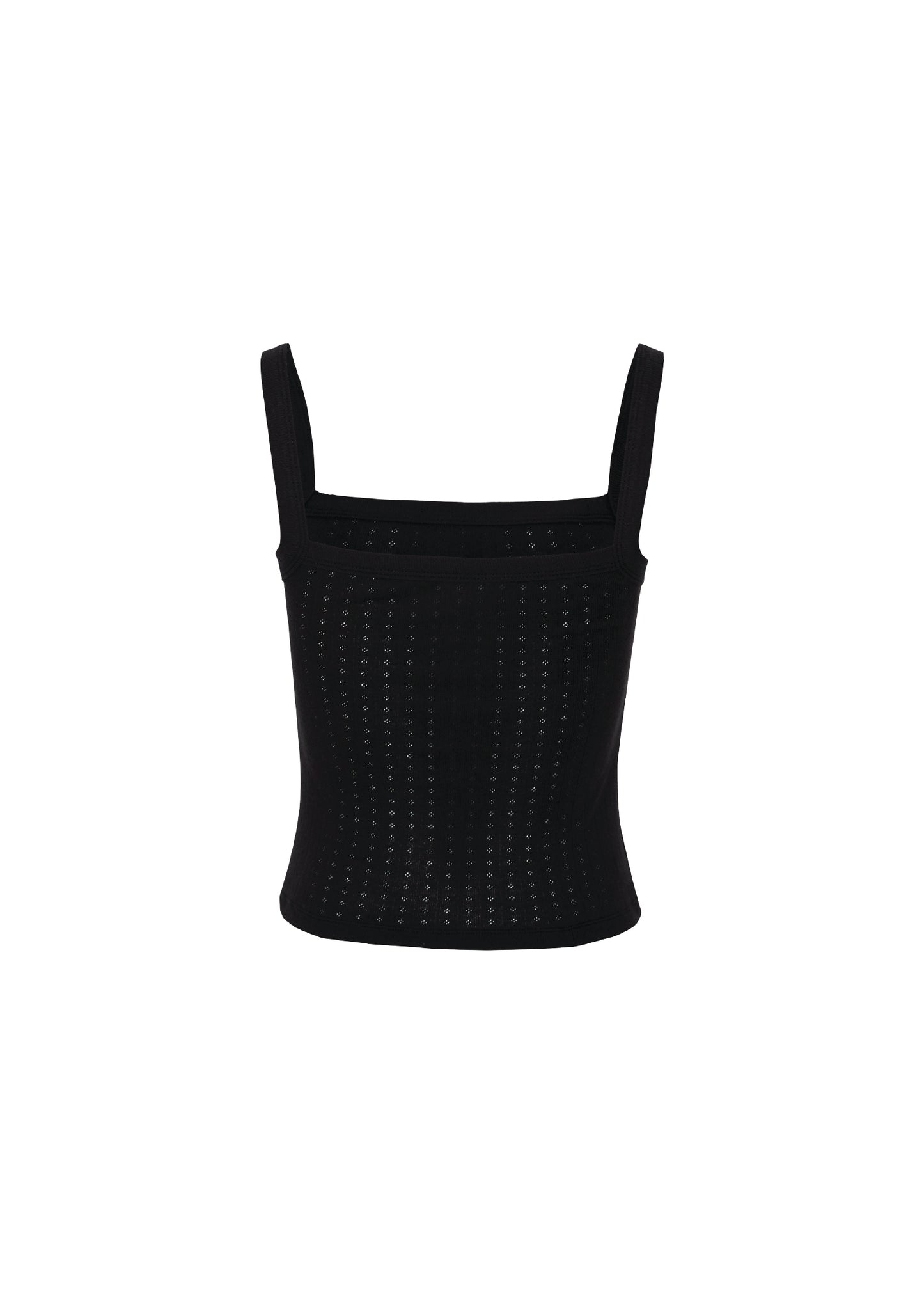 Pointelle Basic Cami Top - Charcoal