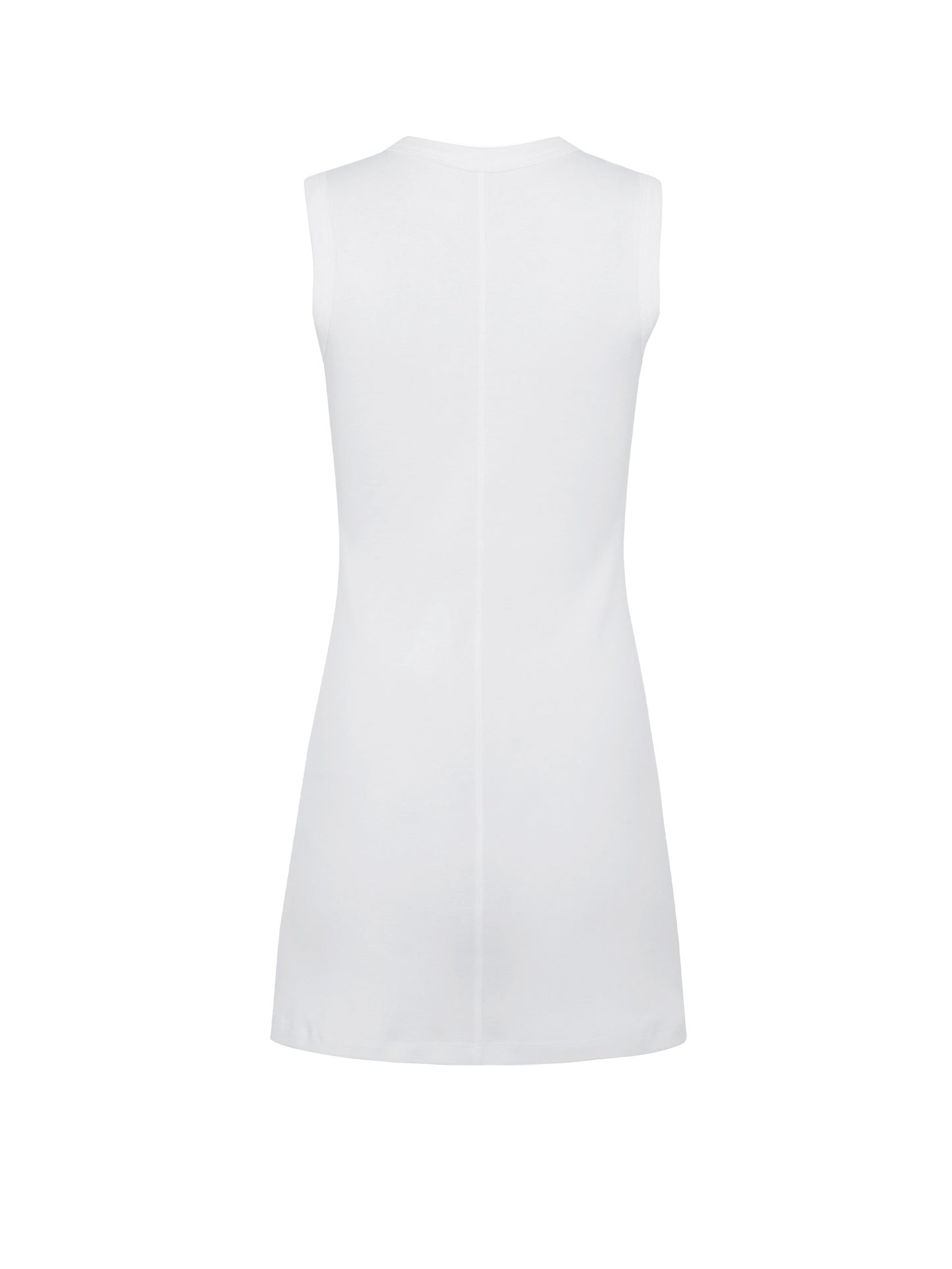 Sleeveless classic mini dress - White