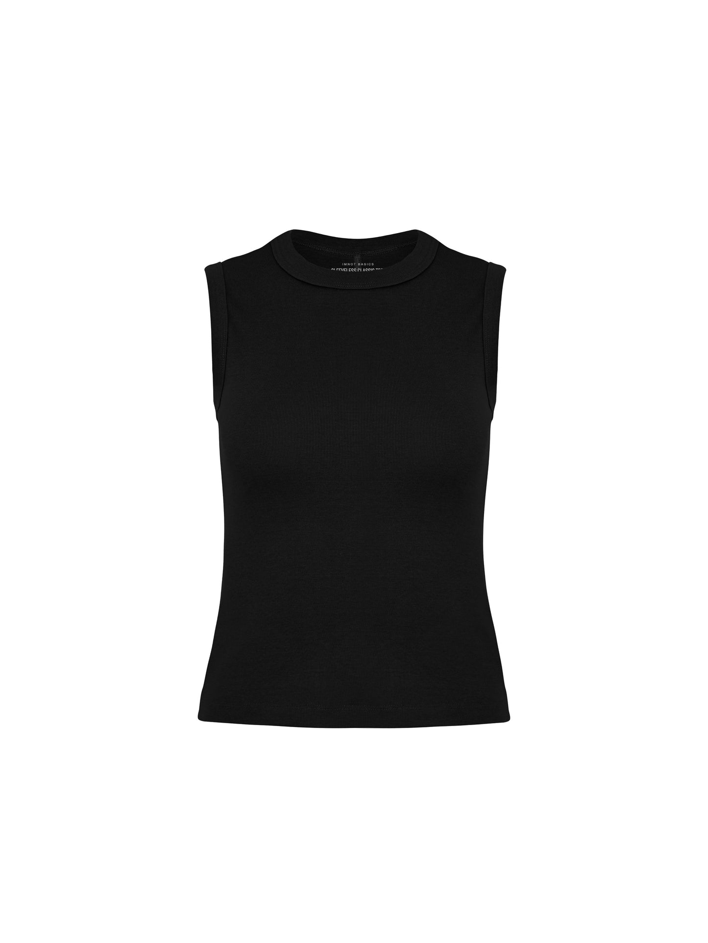 Sleeveless classic tee - Black