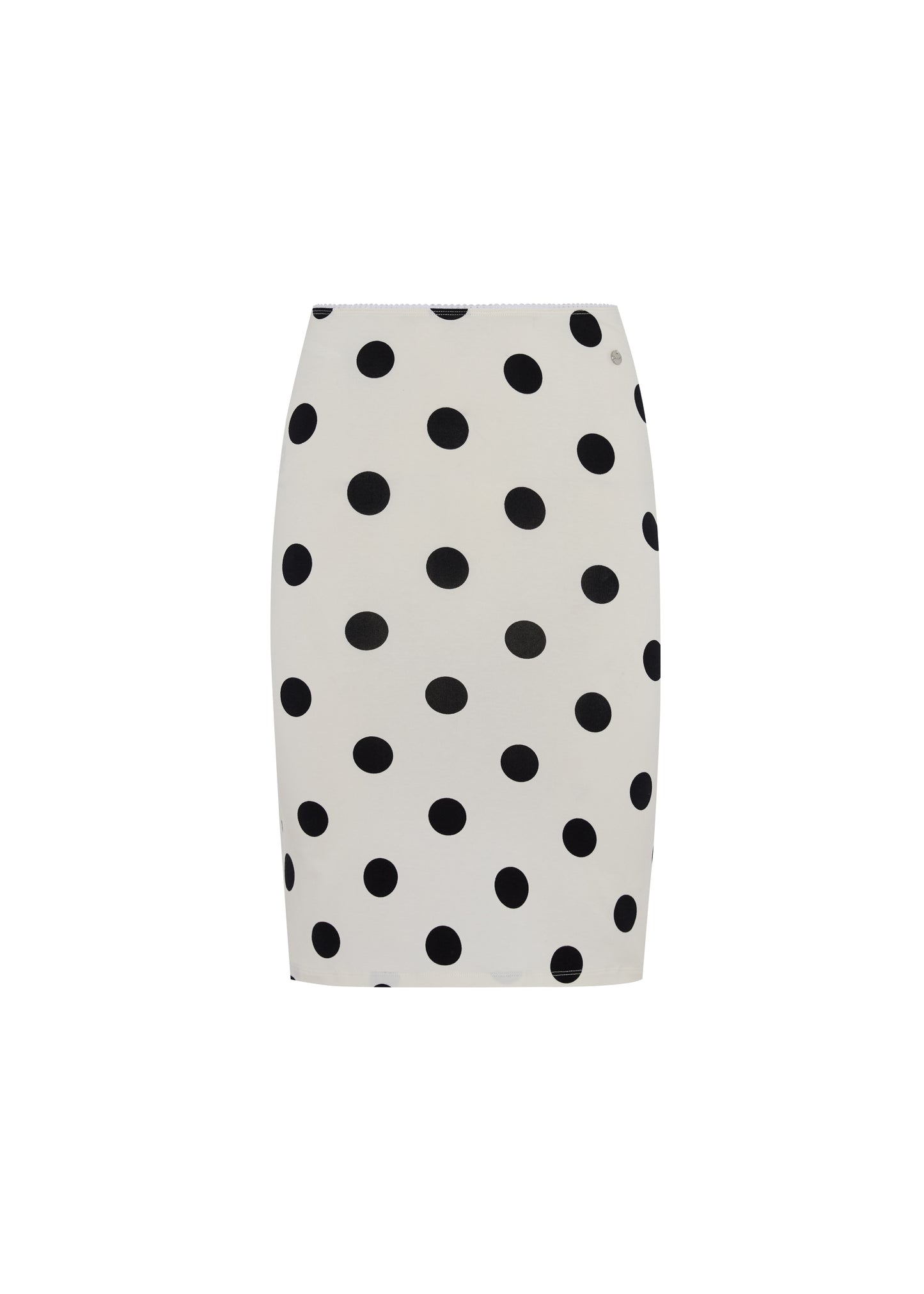 CLASSIC MIDI SKIRT in white polka dot