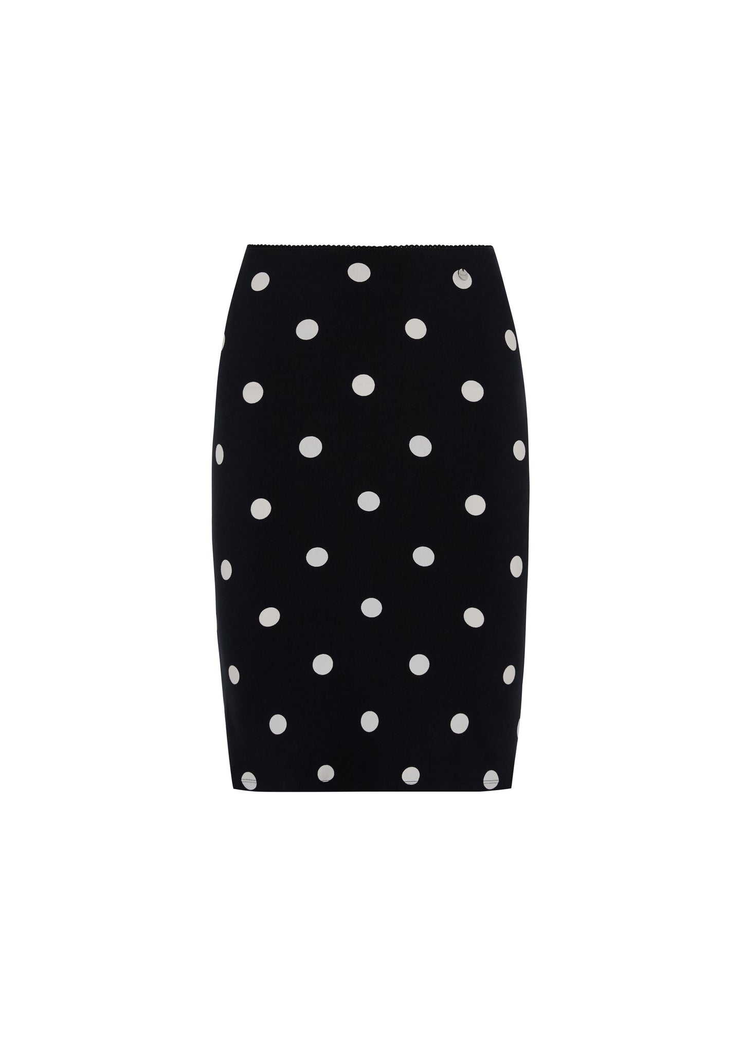 CLASSIC MIDI SKIRT in Black polka dot