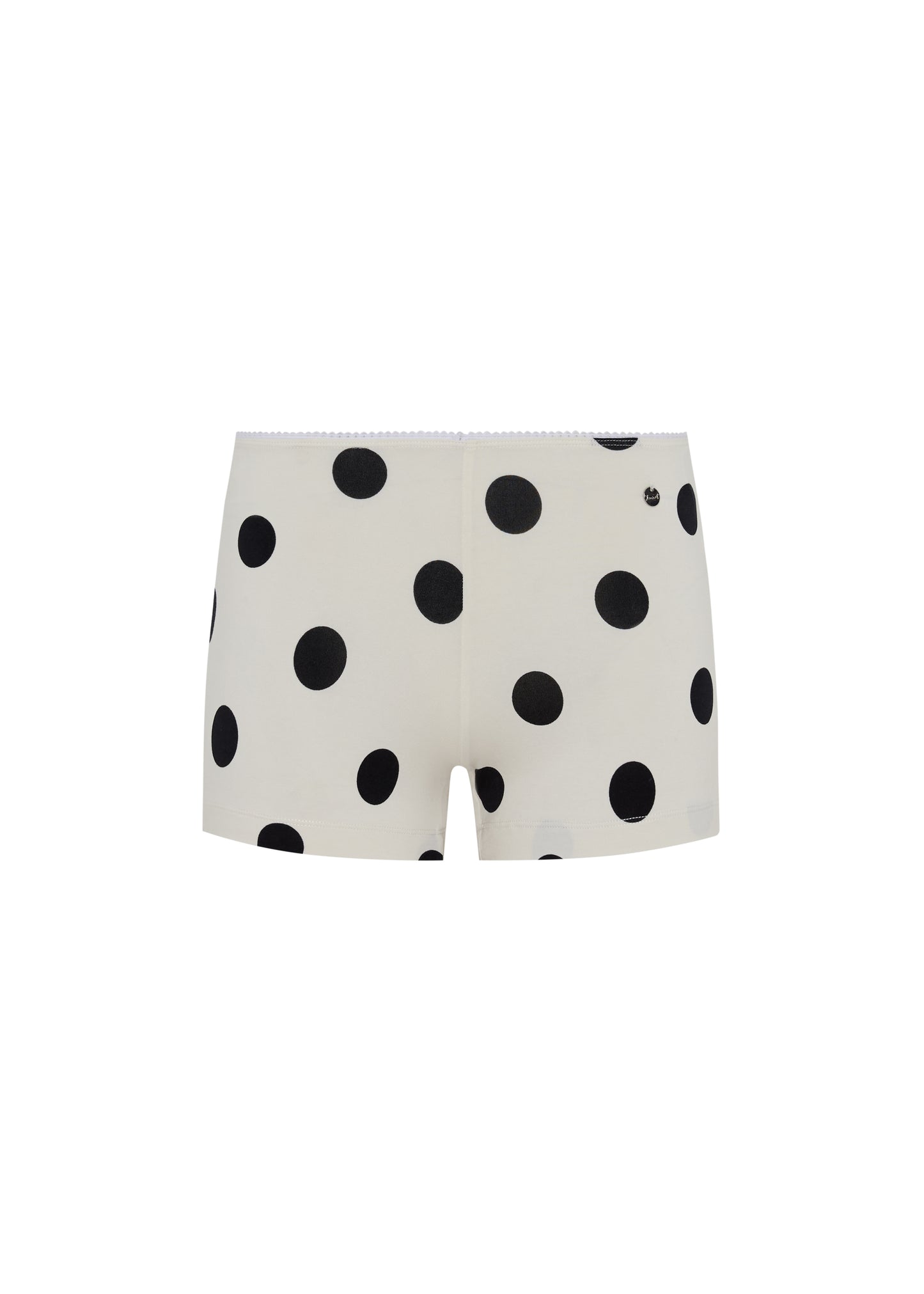 MINI TINY SHORTS in White polkadot