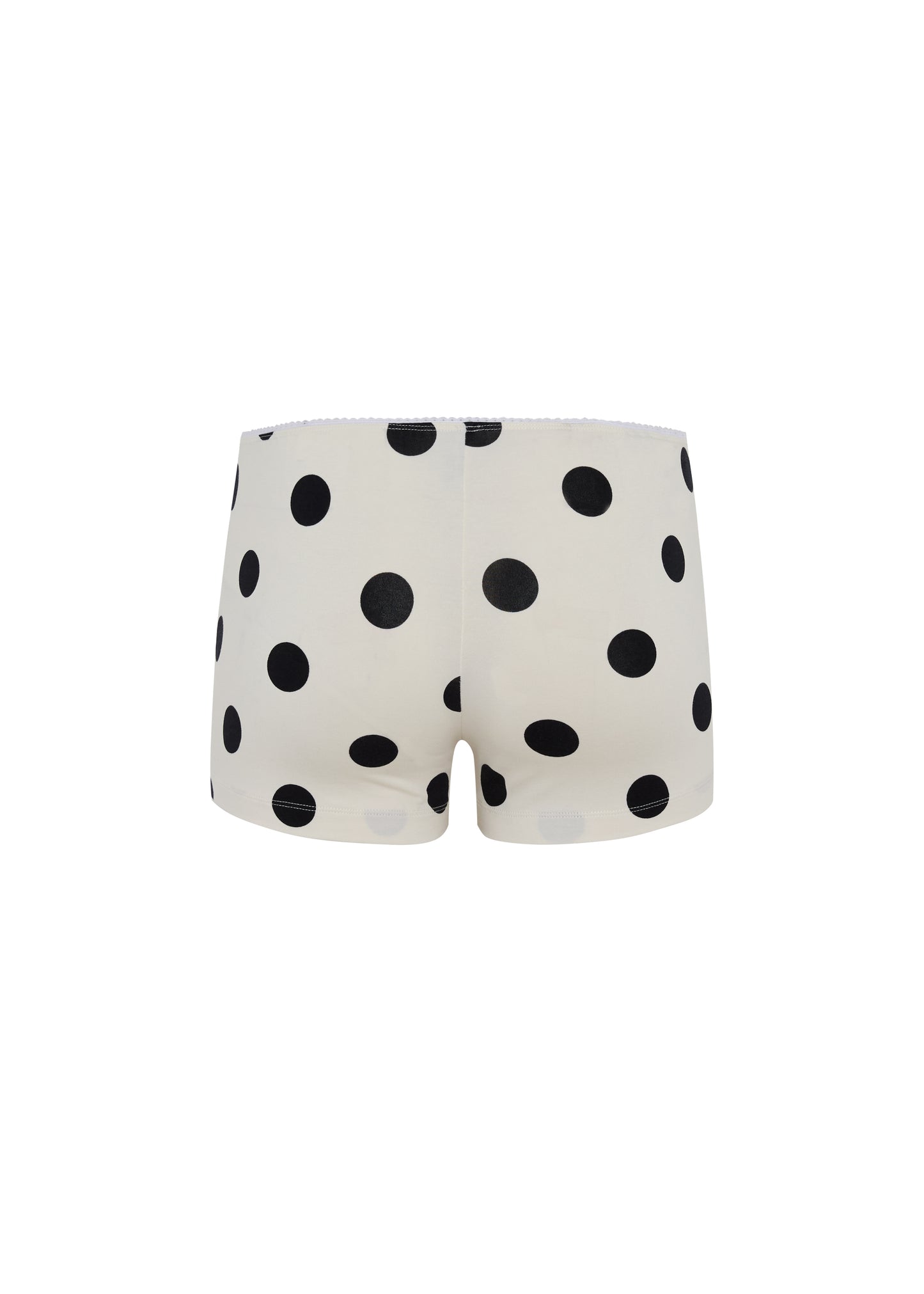 MINI TINY SHORTS in White polkadot