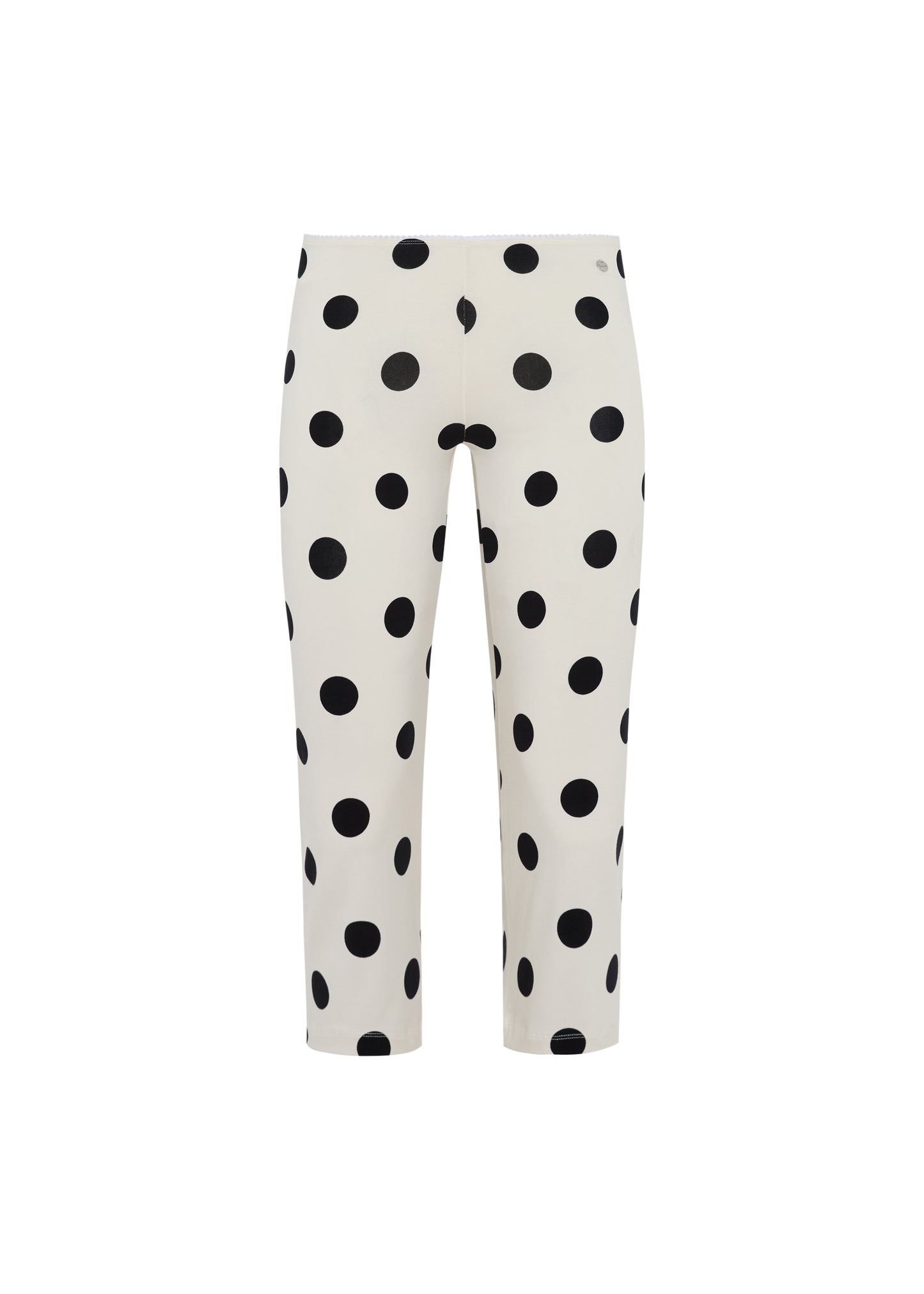 Spotty Capri pants in White Polka dot
