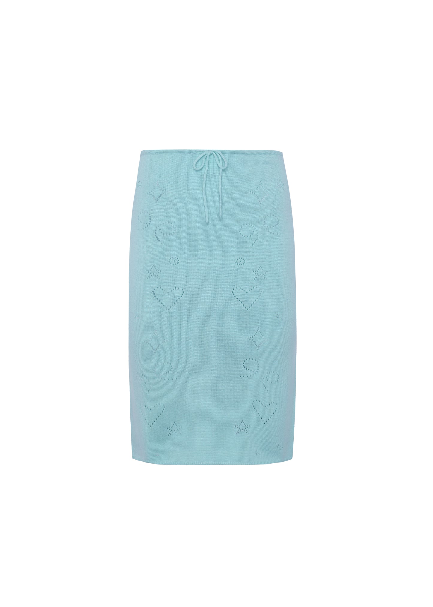 Knit Midi Skirt with Emoji Cut-Outs - Sora