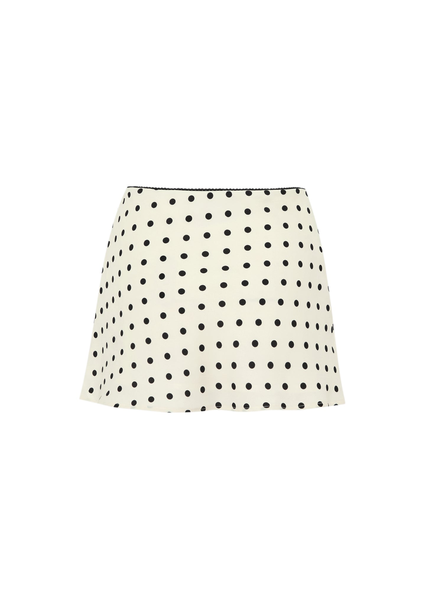 Sweet skirt mini length - polka dot in cream