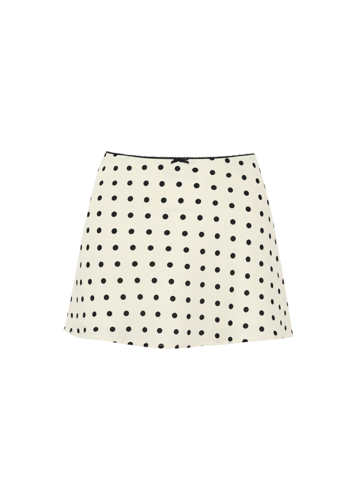 Sweet skirt mini length - polka dot in cream