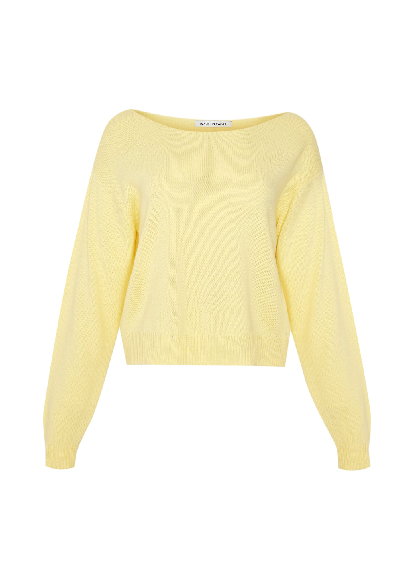 Boatneck Knit crop Top - butter yellow