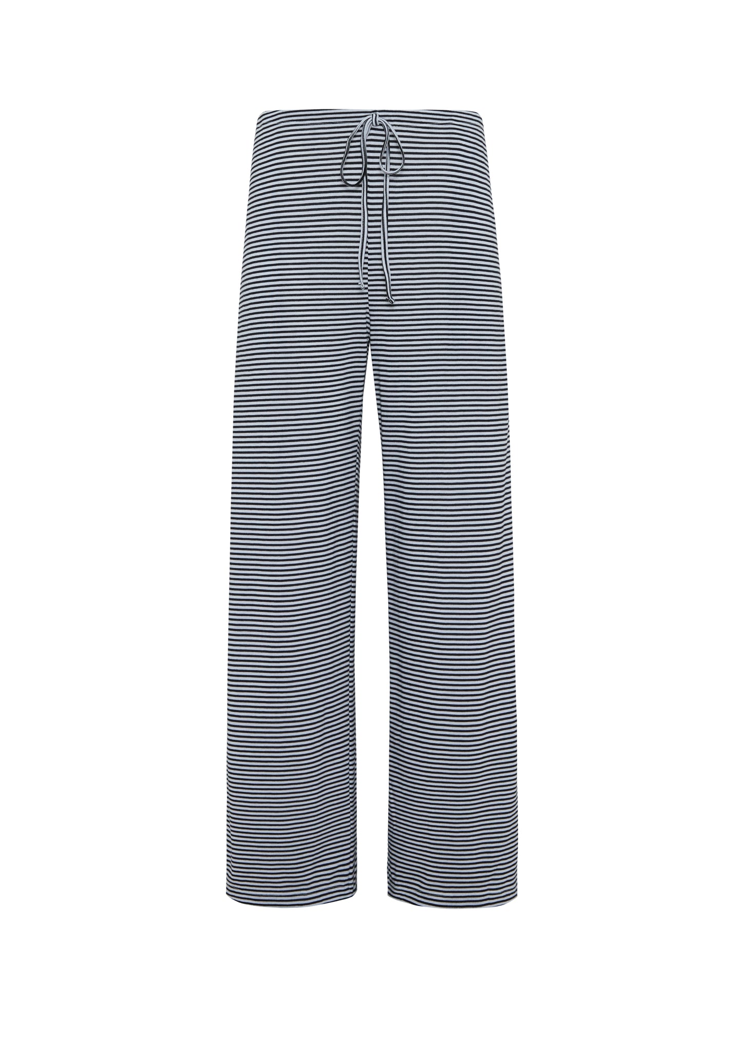 imnot basic drawstring low rise pants- striped