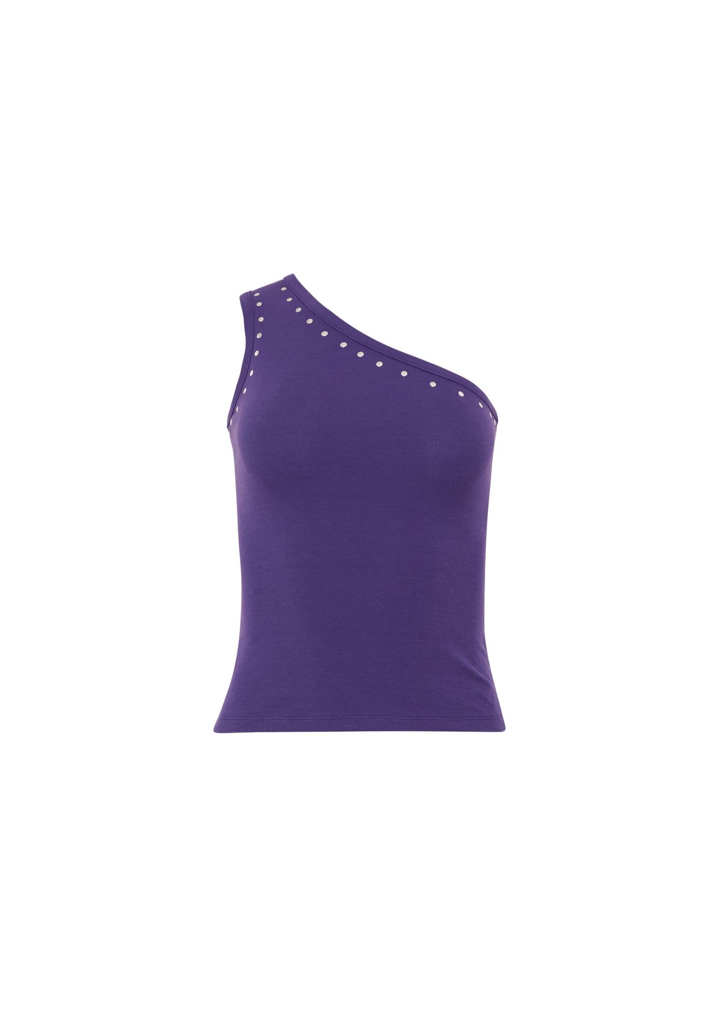 70s one shoulder top - royal purple