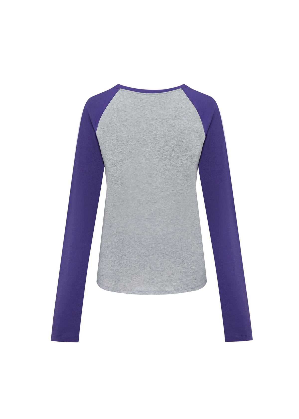 basic raglan long-sleeve tee - Purple / gray