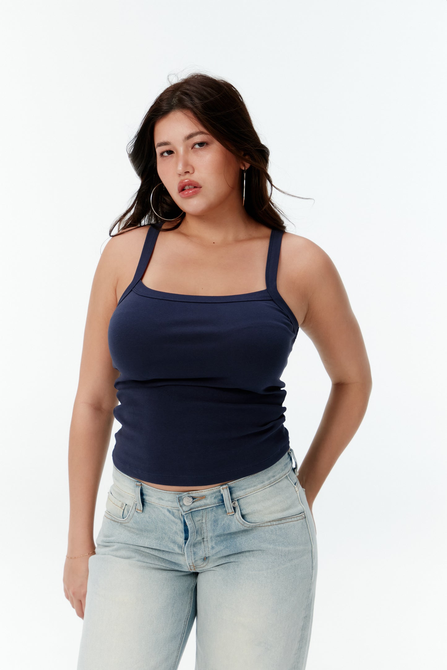 IMNOT BASIC CLASSIC CAMI TOP - NAVY