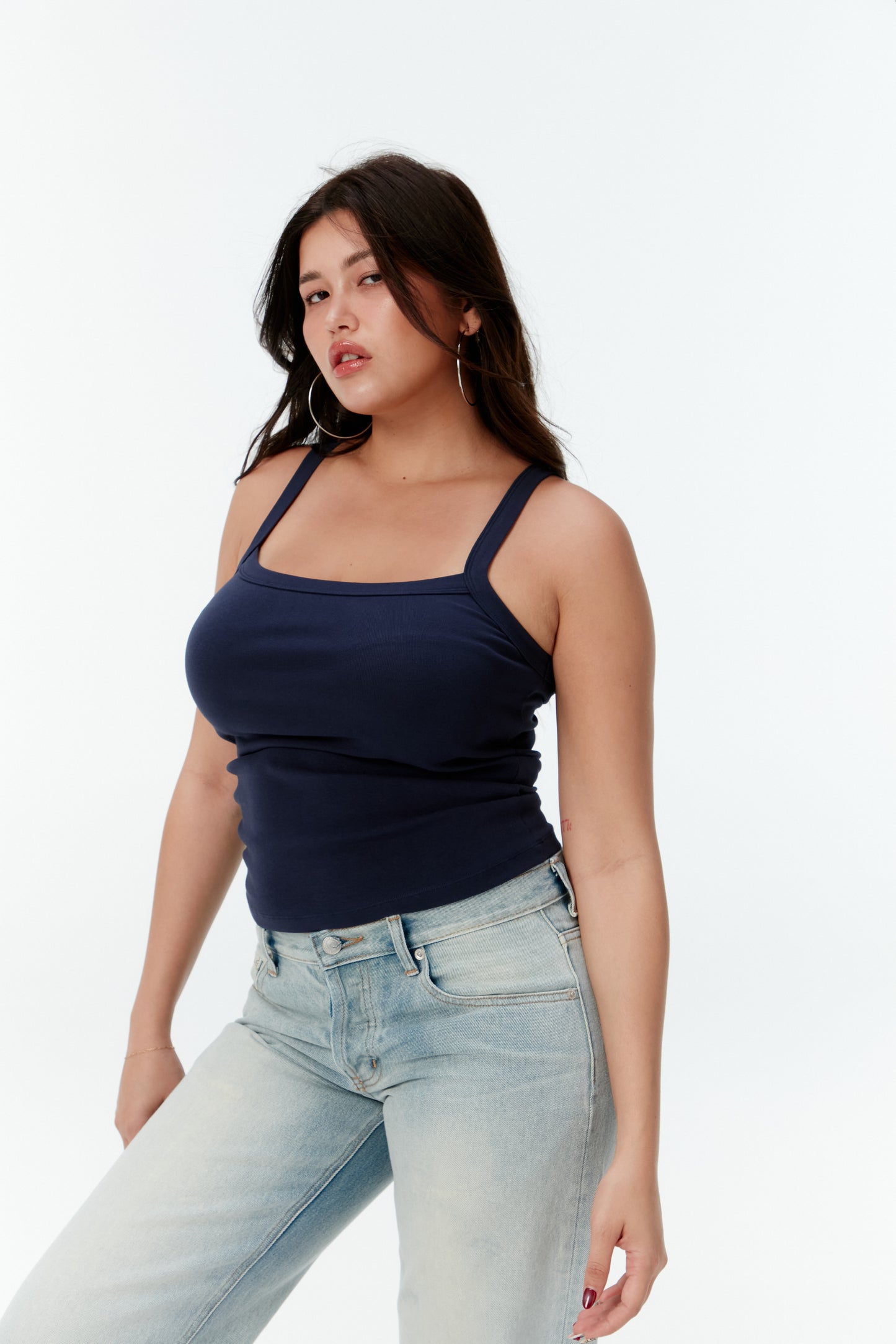 IMNOT BASIC CLASSIC CAMI TOP - NAVY