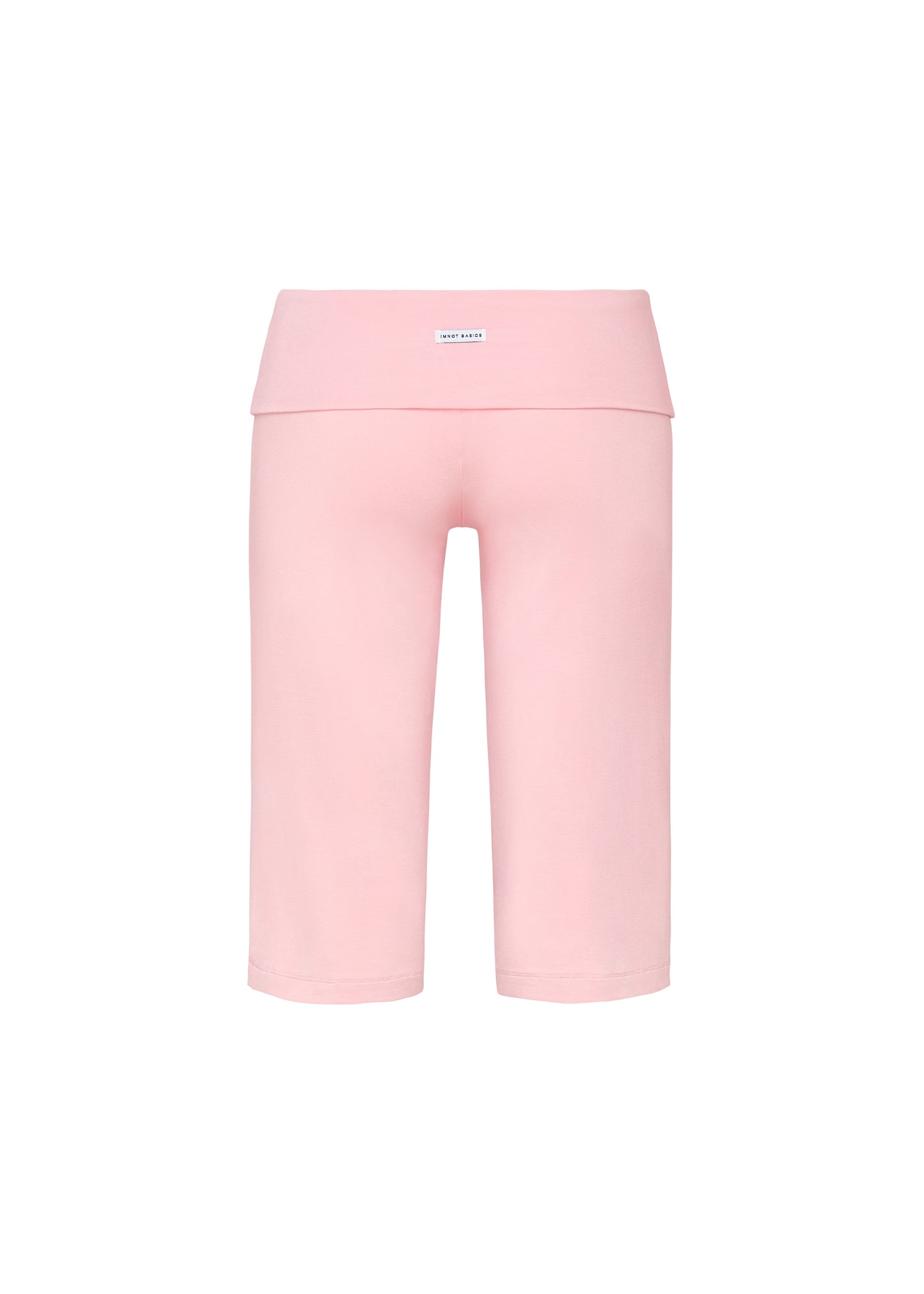 JERSEY FOLDOVER CAPRI PANTS - ROSE PINK