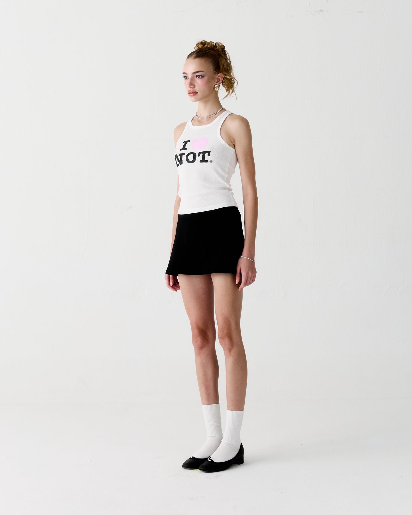 Basic Mini Skirt in White