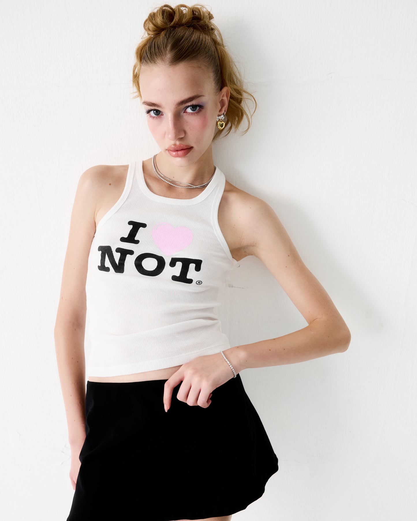 Basic Mini Skirt in White