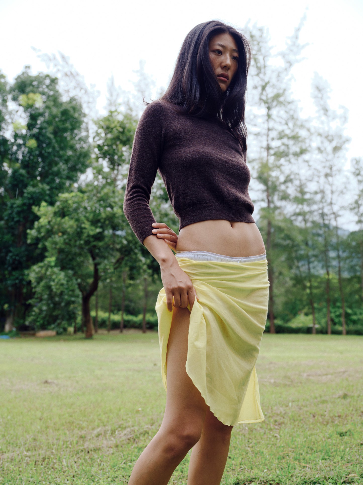 breeze cotton skirt - moon