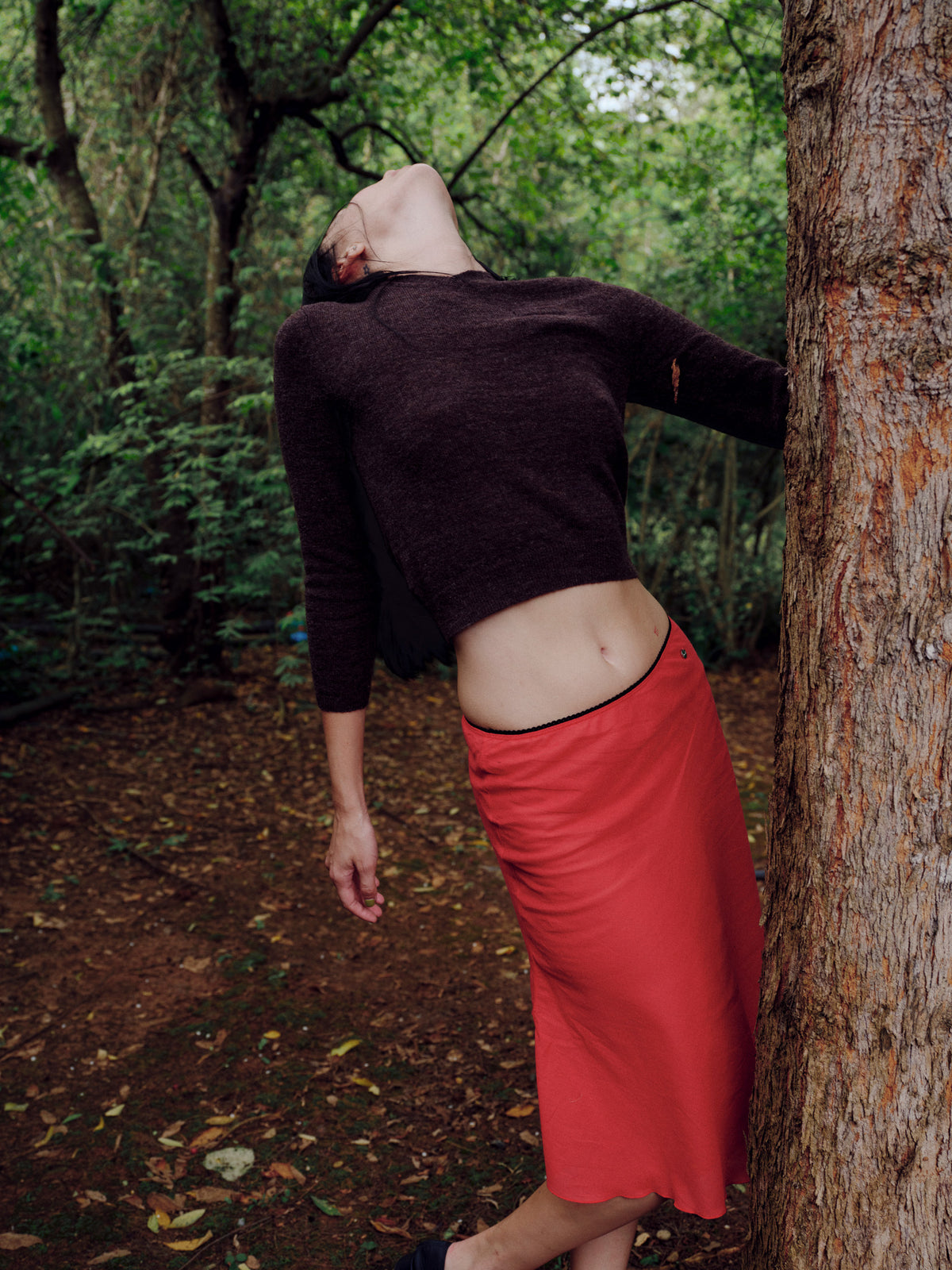 breeze cotton skirt - cherry