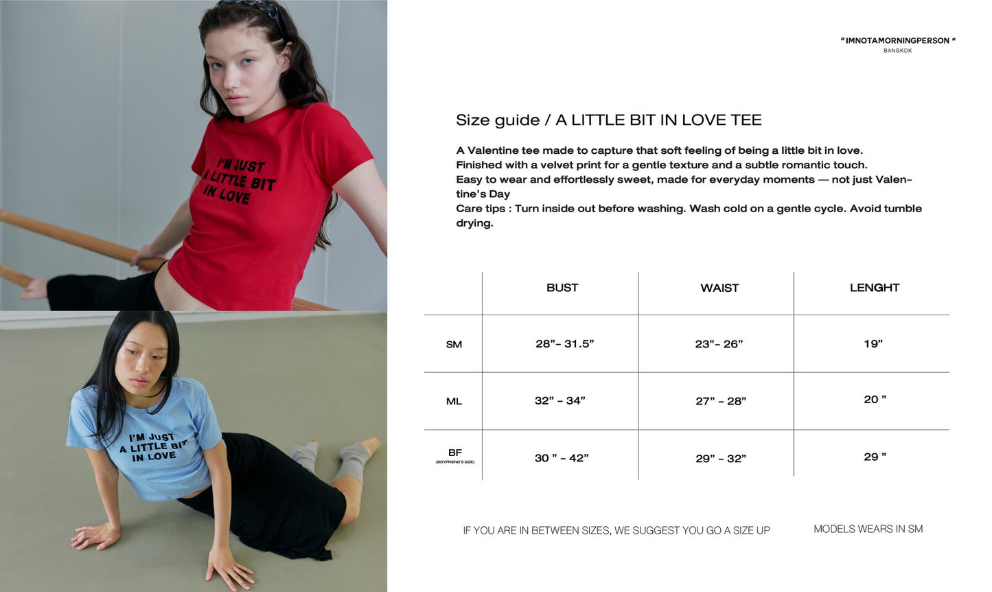 A LITTLE BIT IN LOVE TEE in MILK BLUE