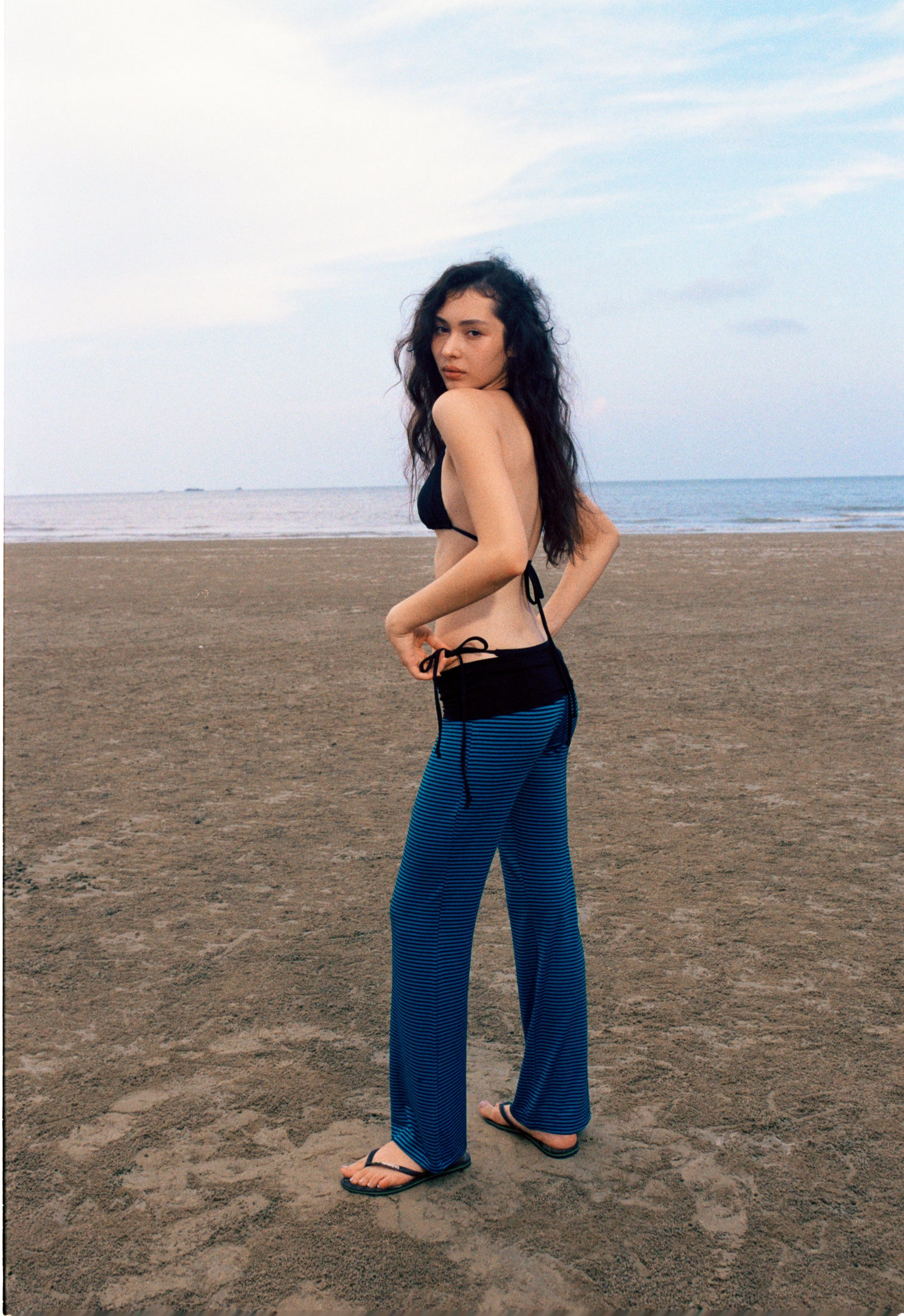 JERSEY FOLDOVER PANTS - DEEP TEAL