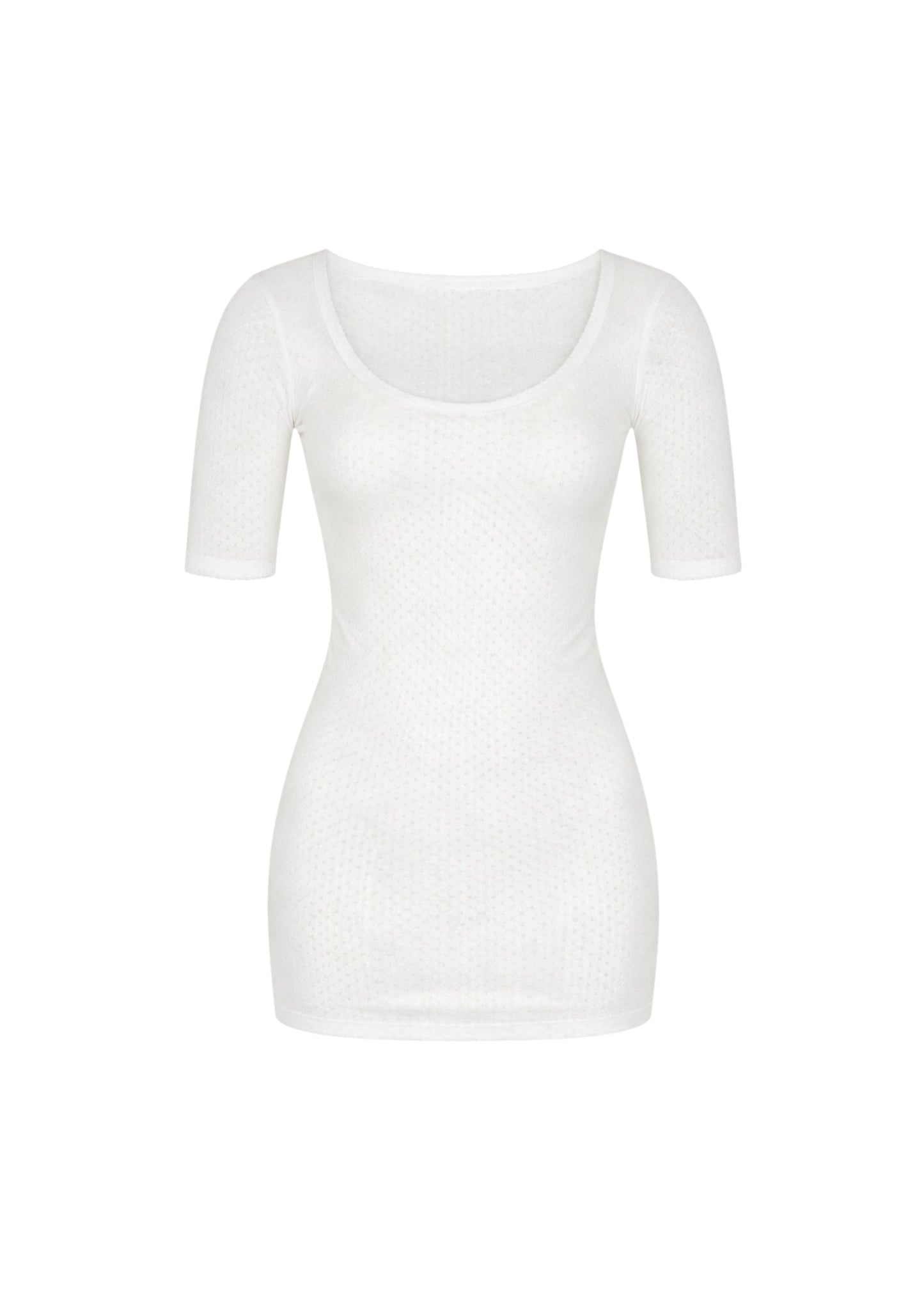 THE CLASSIC REVERSIBLE MINI DRESS - WHITE