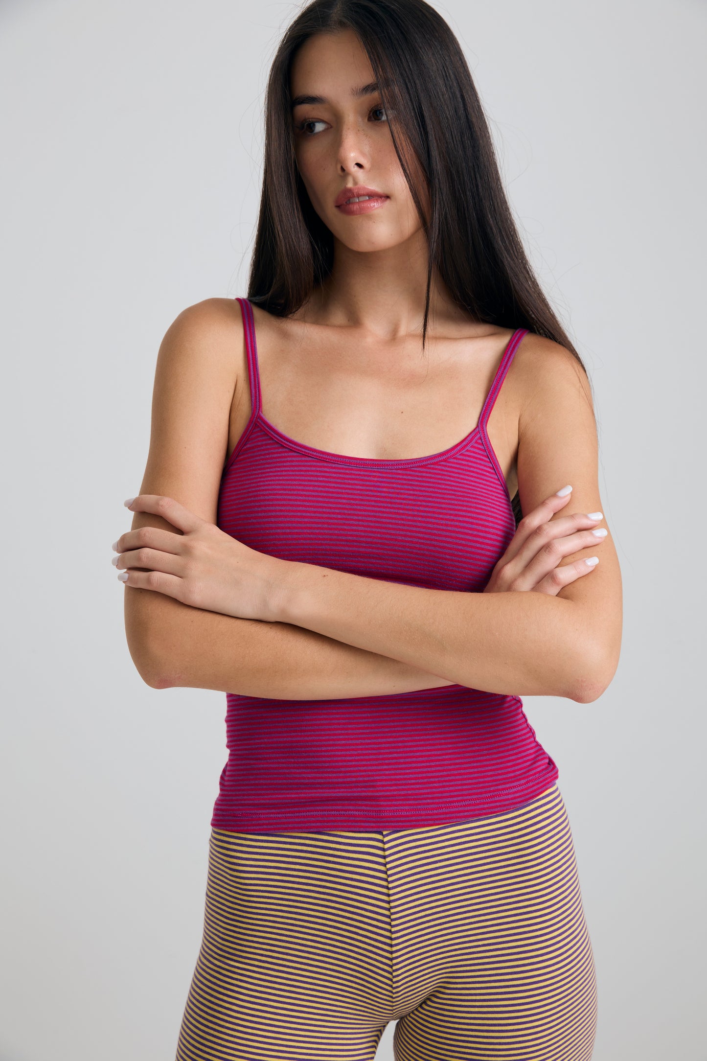 Imnot basic cami top - fushia rose