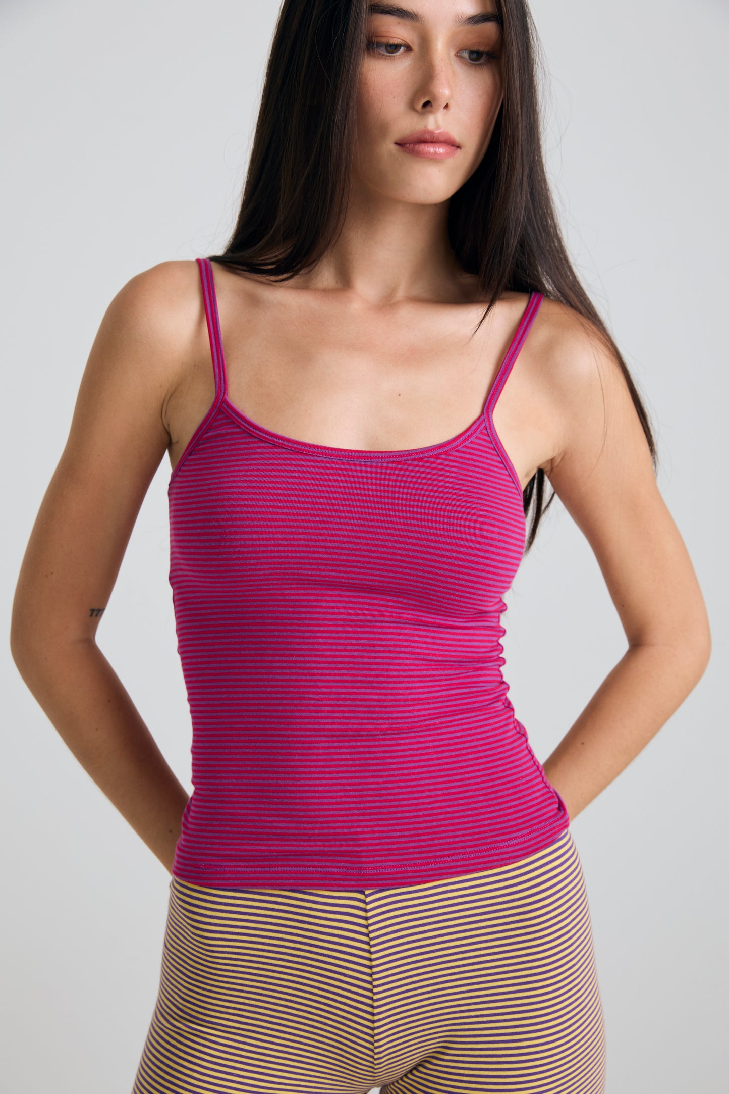 Imnot basic cami top - fushia rose
