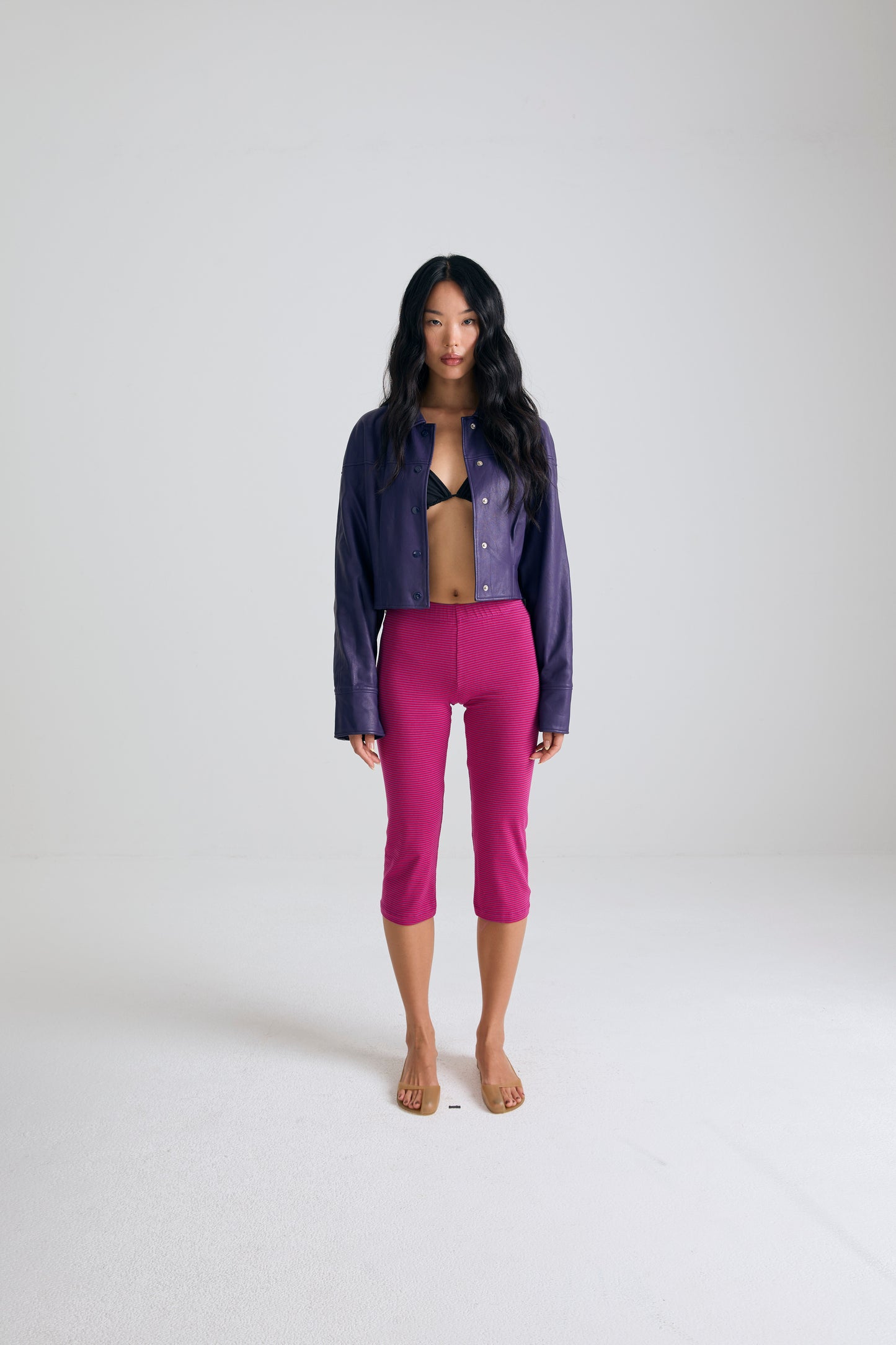 imnot basic capri pants - fushia rose