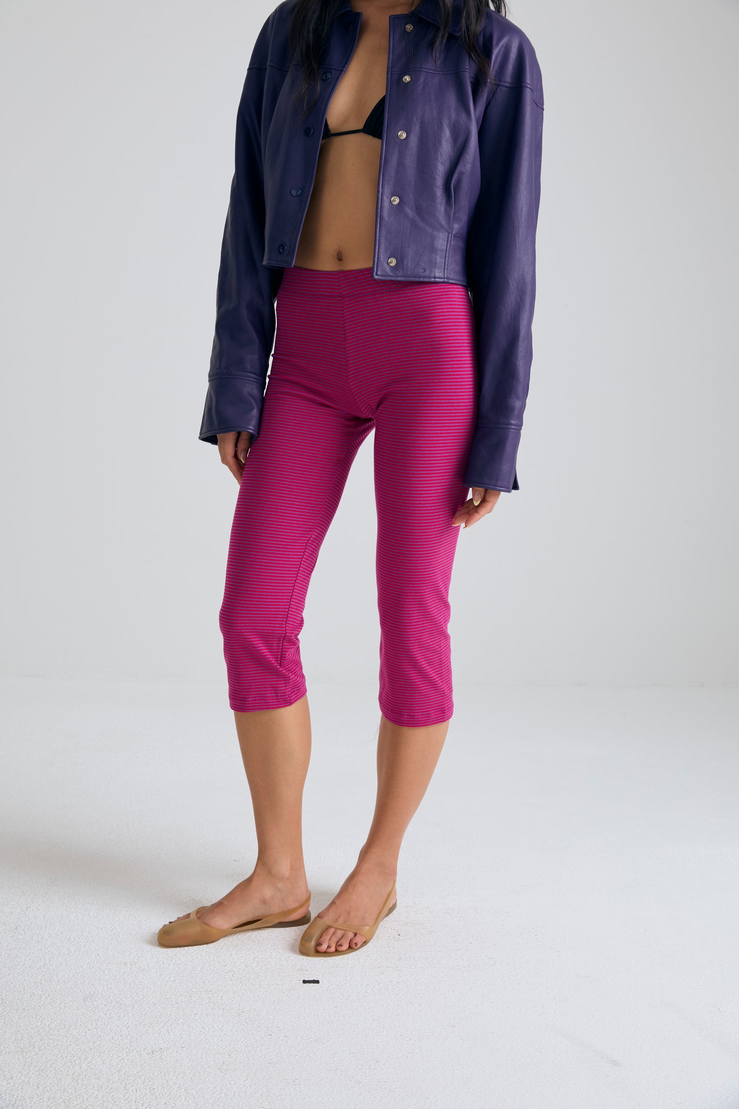 imnot basic capri pants - fushia rose