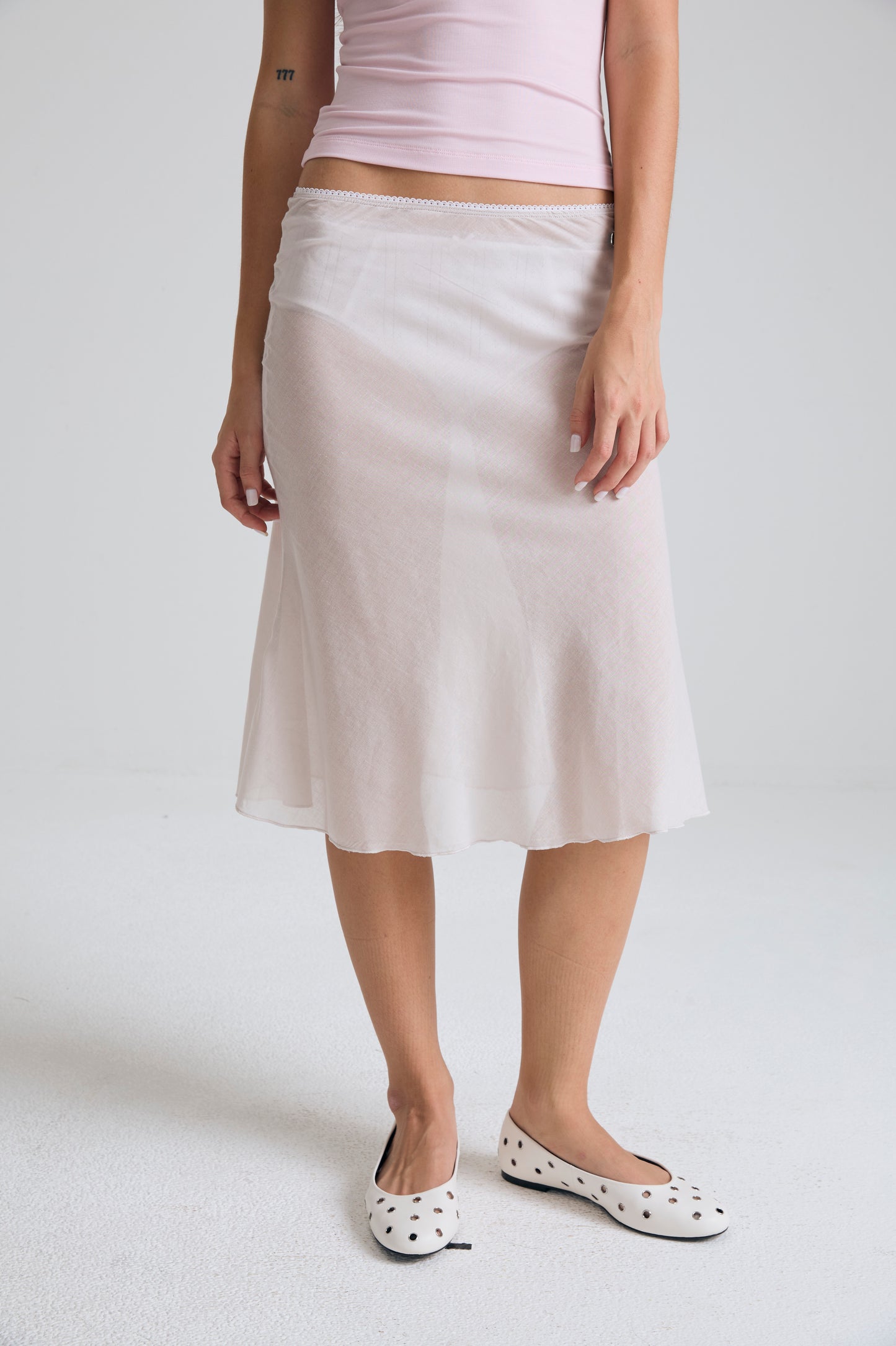 breeze cotton skirt - earl gray