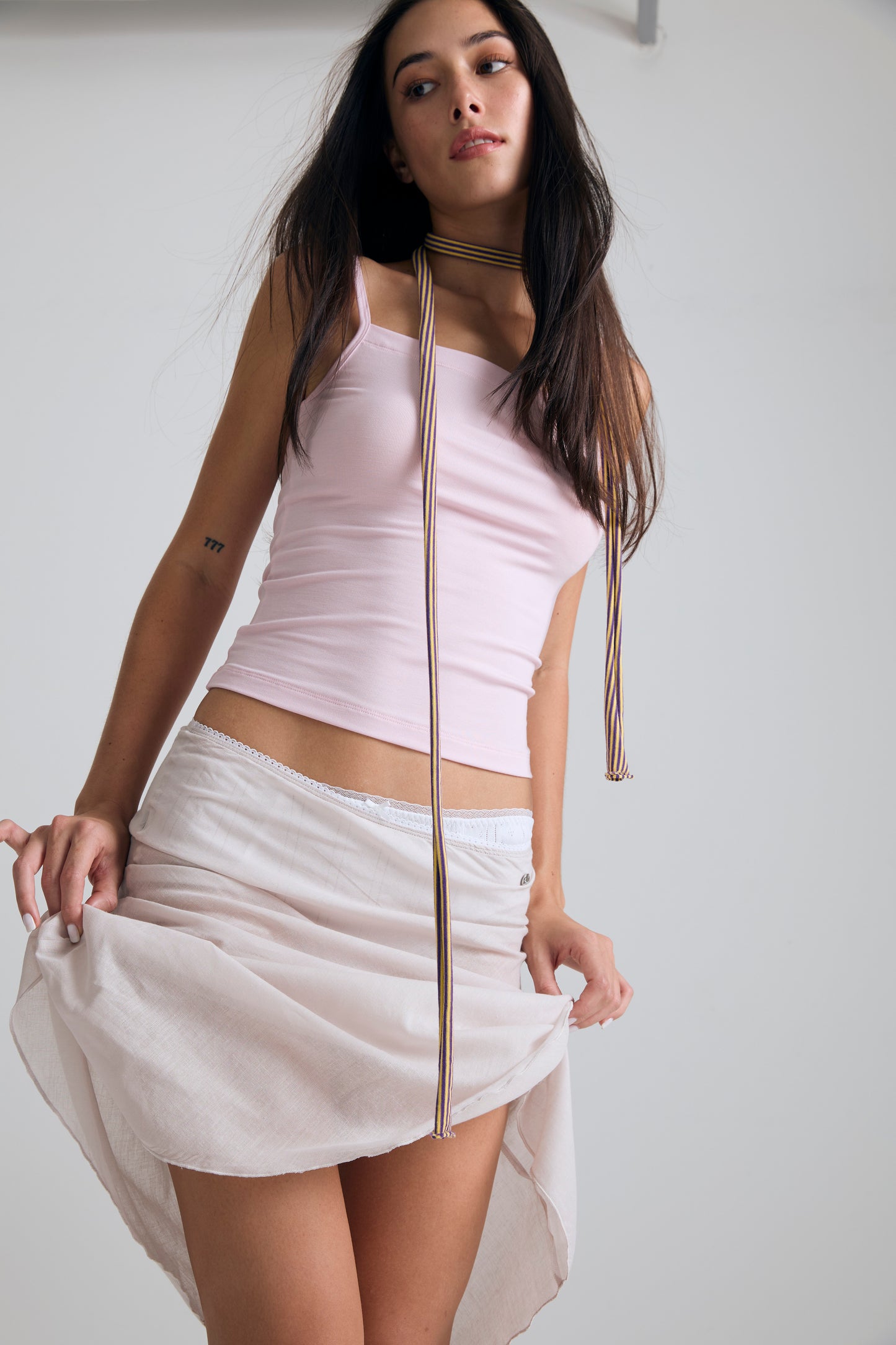breeze cotton skirt - earl gray