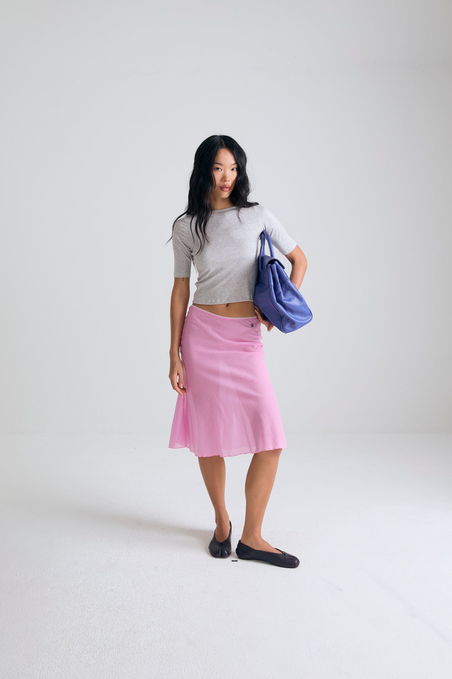 breeze cotton skirt - gentle pink