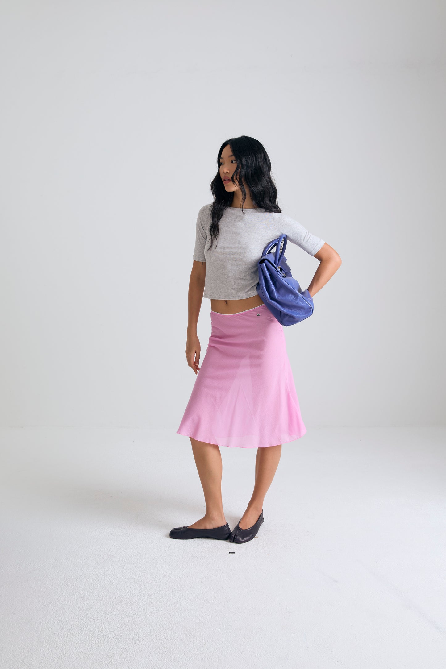 breeze cotton skirt - gentle pink