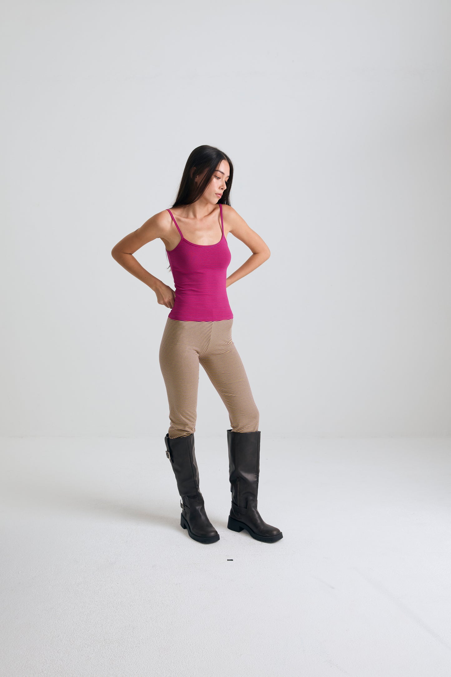 imnot basic capri pants - honey purple
