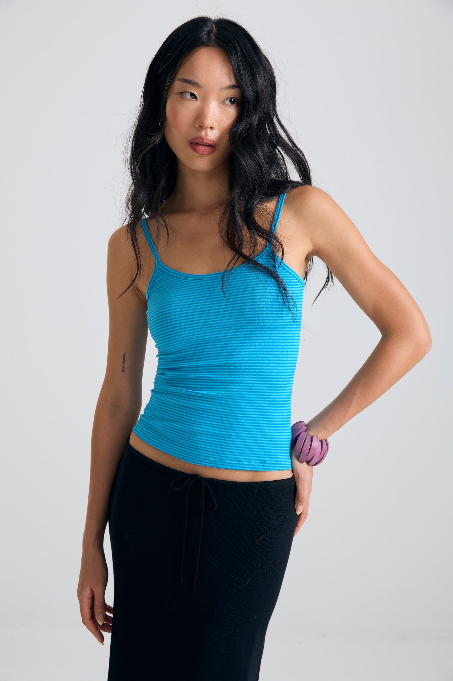 Imnot basic cami top - pool blue