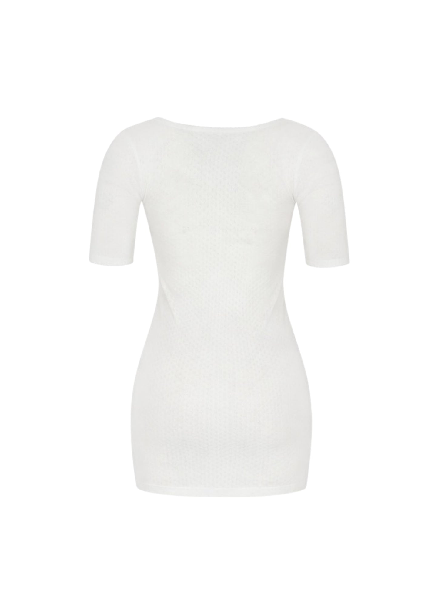 THE CLASSIC REVERSIBLE MINI DRESS - WHITE