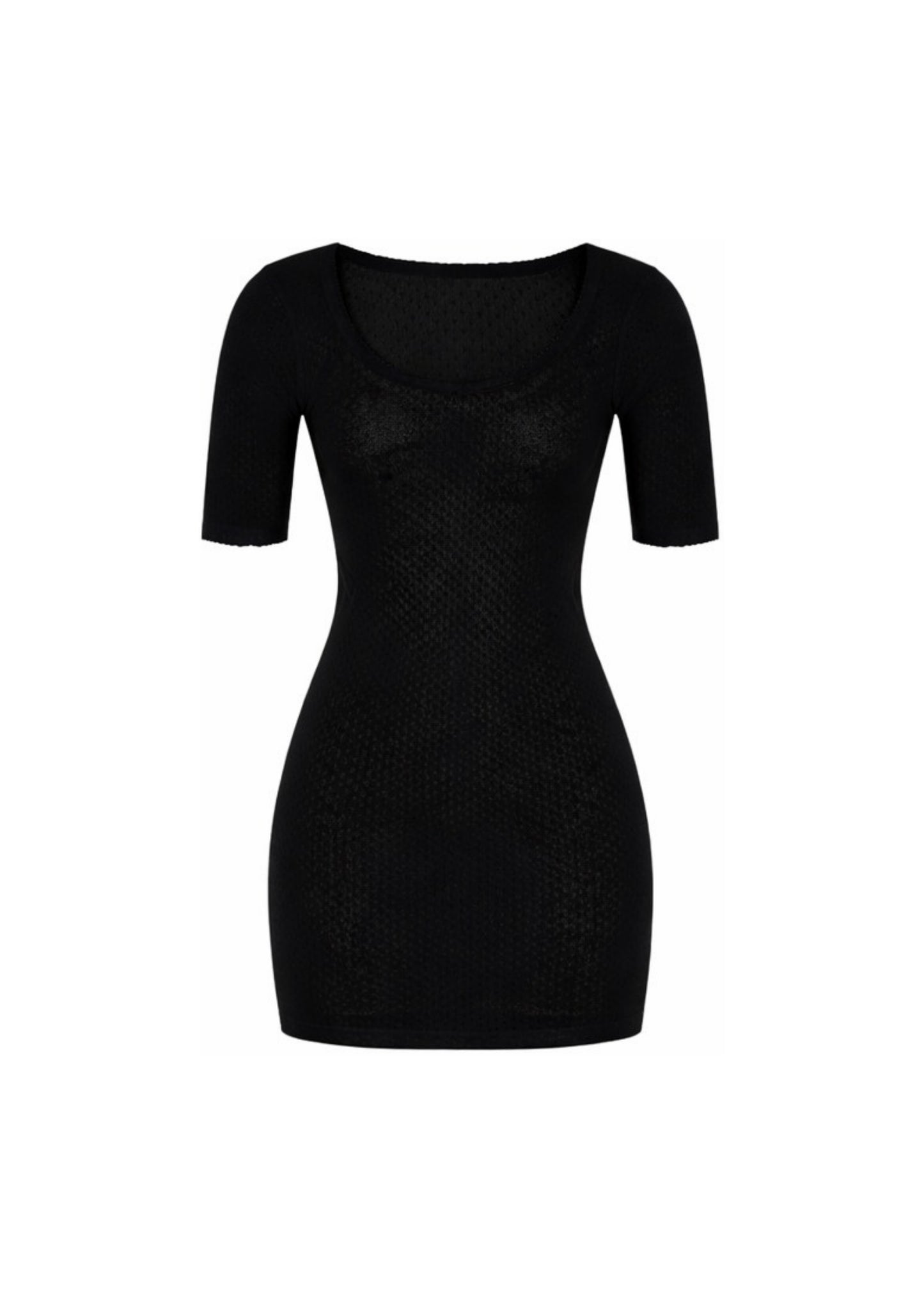 THE CLASSIC REVERSIBLE MINI DRESS - BLACK